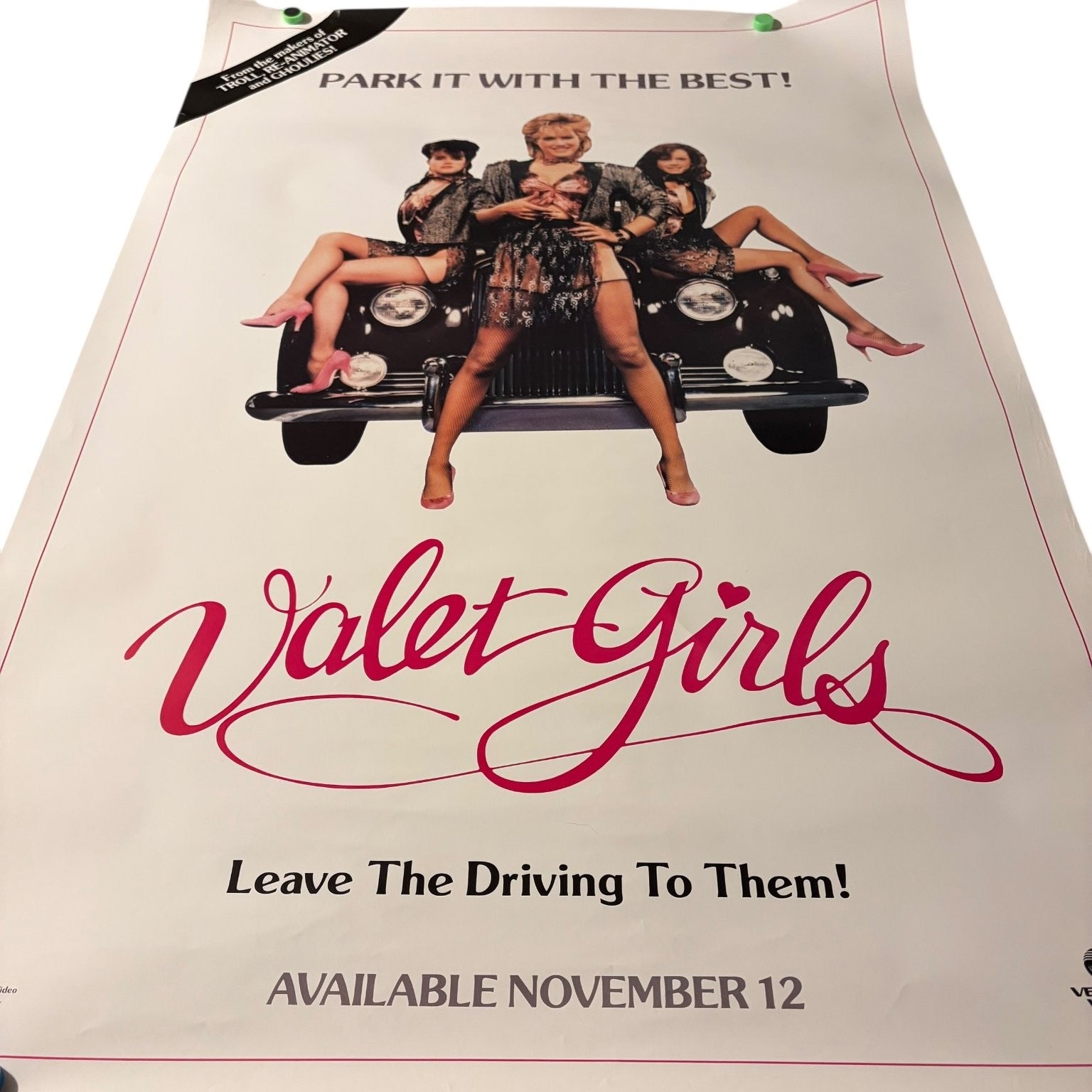 Vintage Valet Girls 1986 Original US Video Store Movie Poster Vestron Video