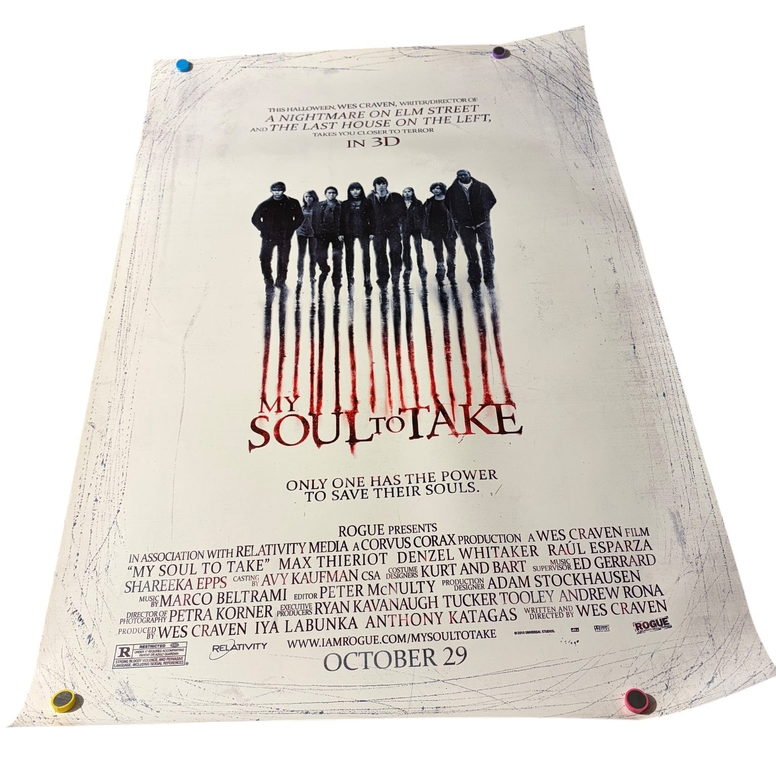 My Soul to Take 2010 One Sheet Movie Poster Original Wes Craven DS