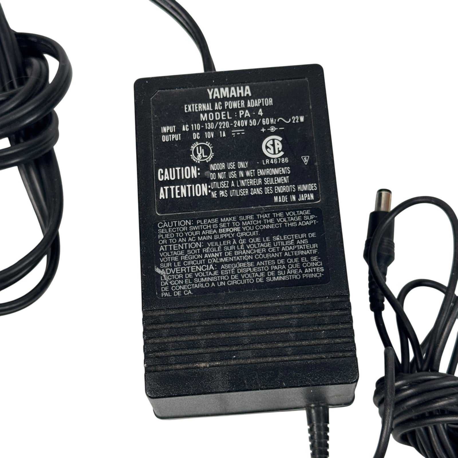 Yamaha PA-4 External AC Power Adapter 10V 1A Keyboard Synthesizer Japan Vintage