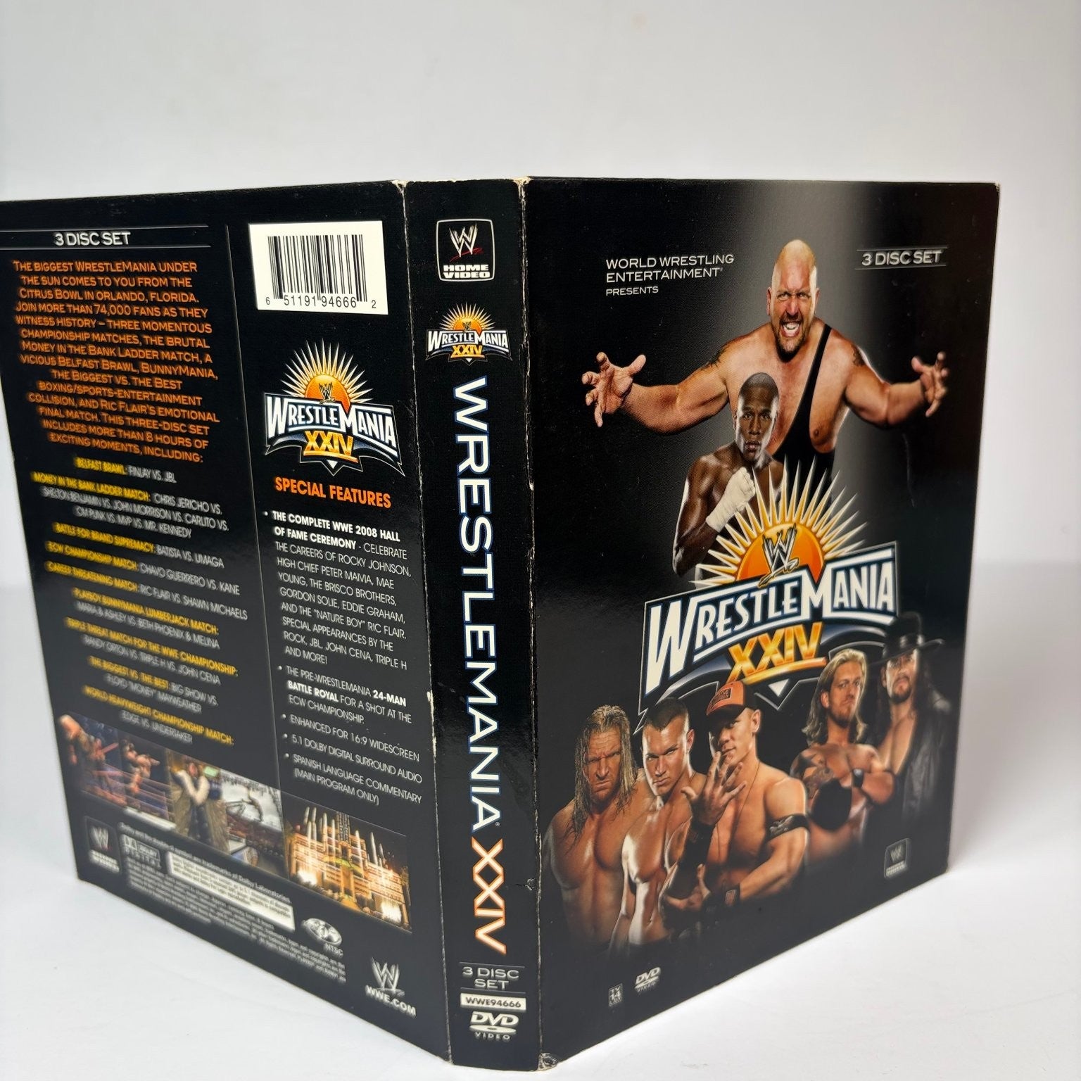 WrestleMania XXIV DVD 2008 3-Disc Set WWE Big Show John Cena Triple H Undertaker