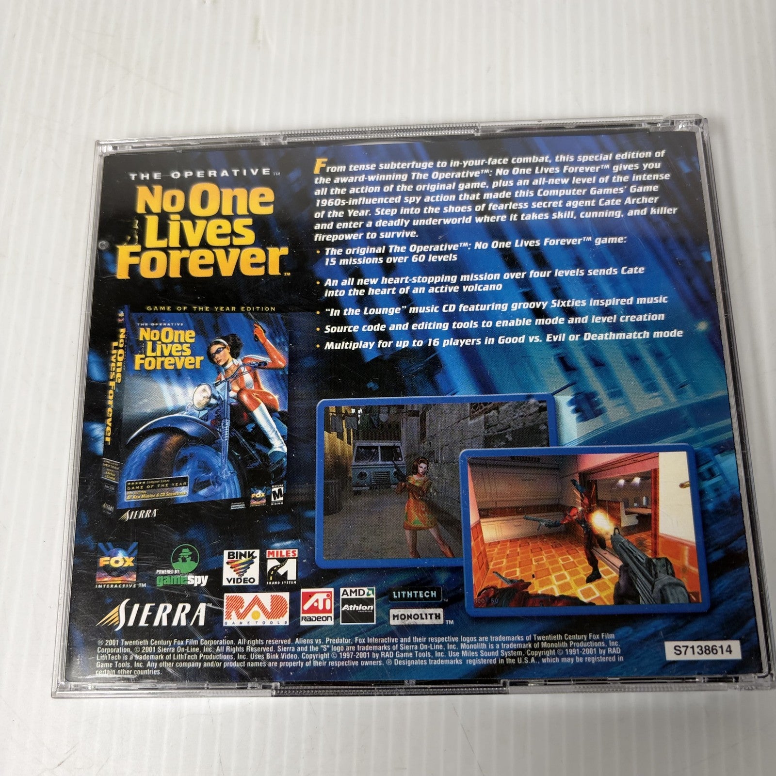 Aliens Versus Predator 2 (PC, 2001) Rare Sci-Fi Horror FPS Game 2-Disc Set