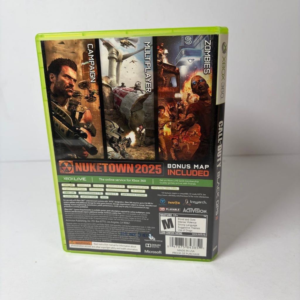 Call of Duty Black Ops II Xbox 360 Complete CIB Activision NTSC