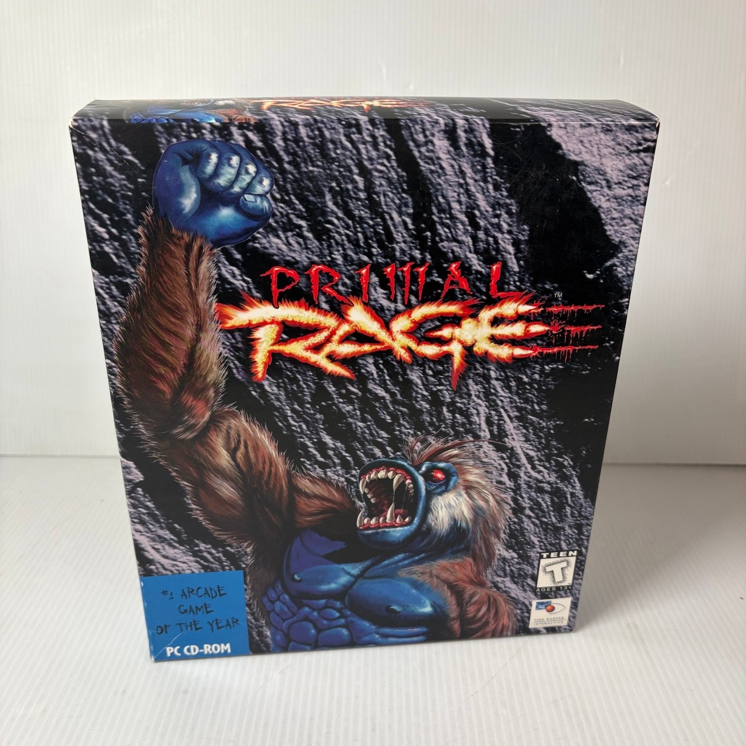 Primal Rage PC Big Box CD-ROM Video Game Dinosaur Fighting Arcade Port Manual