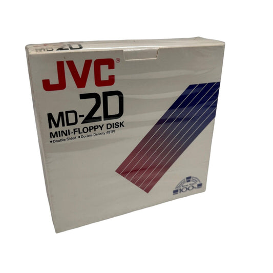 JVC MD-2D Mini-Floppy Disk (10 Disks) Double Sided Double Density 48TPI NOS