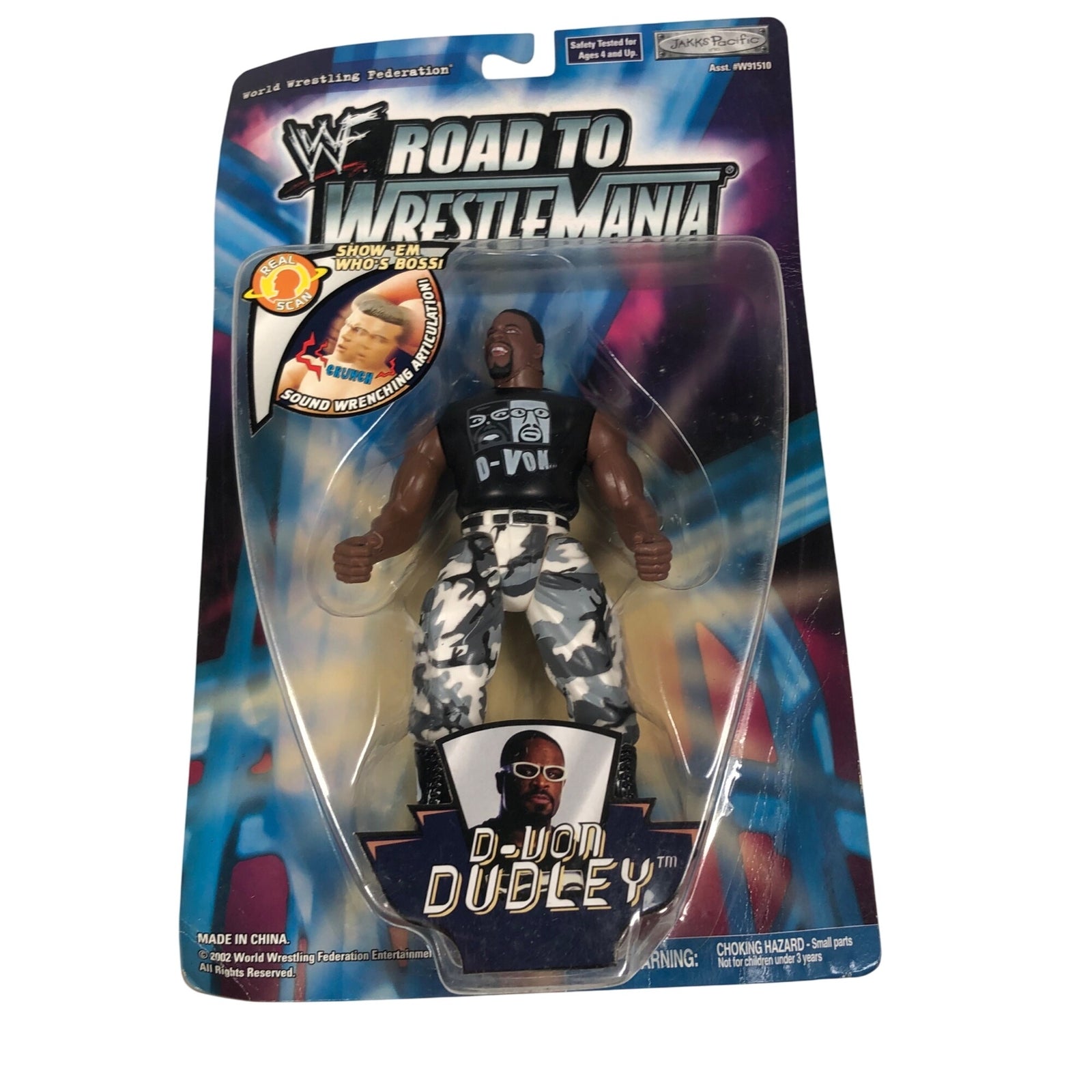WWE Jakks Pacific D-Von Dudley Action Figure Road To WrestleMania 2001