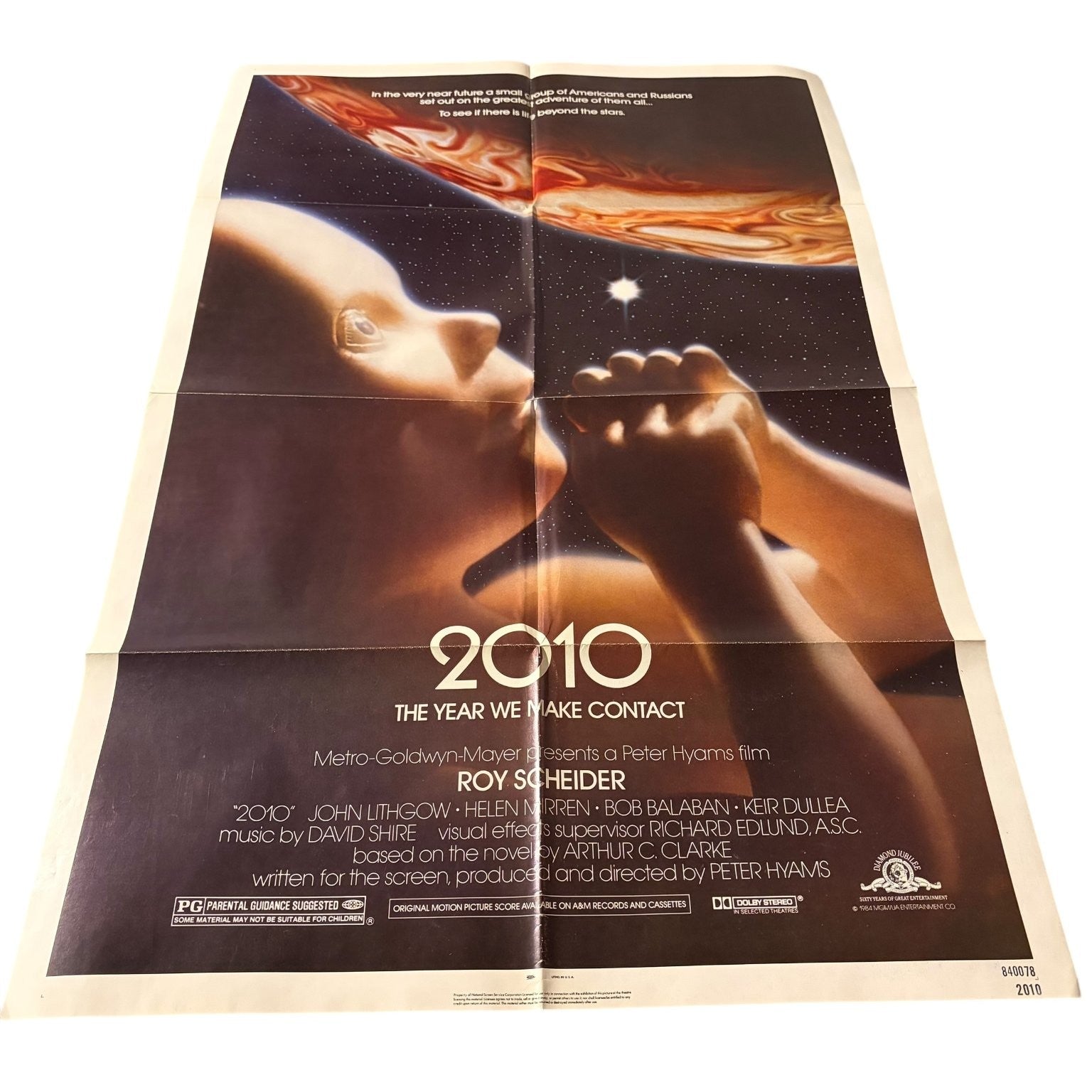 2010 The Year We Make Contact 1984 One Sheet Movie Poster Roy Scheider Sci-Fi