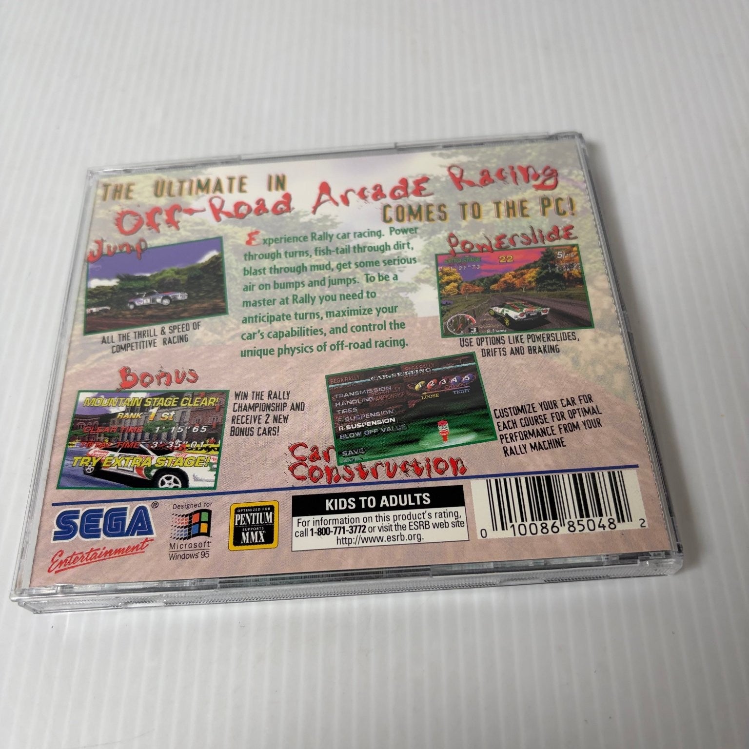 Sega Rally Championship PC Video Game Windows 95 Arcade Racing