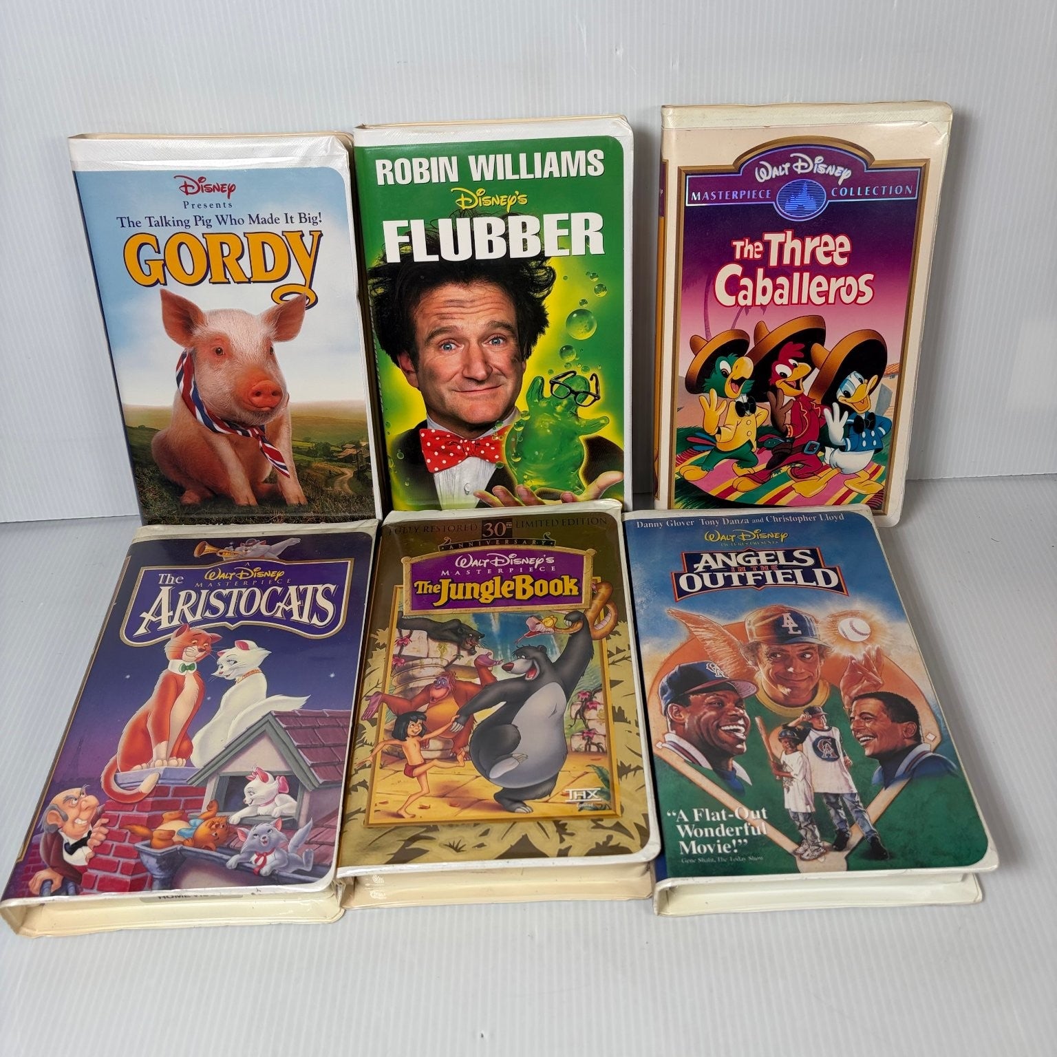 Lot of 12 Disney VHS Animated & Live Action Three Caballeros, Peter Pan & More