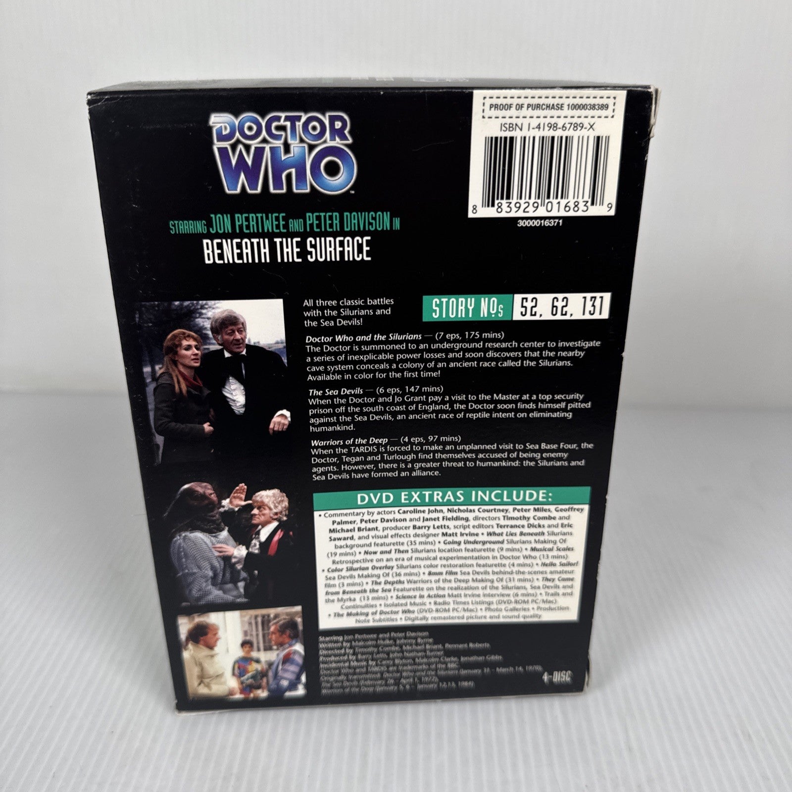 Doctor Who: Beneath The Surface DVD 4-Disc Set Jon Pertwee & Peter Davison Years