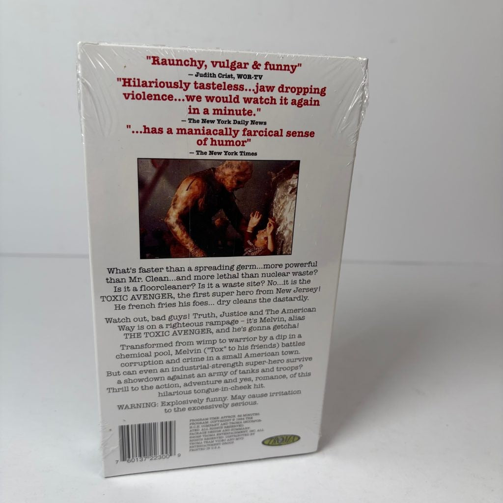 The Toxic Avenger VHS Troma Lightning Video 2026 VSD Exclusive Unrated Edition