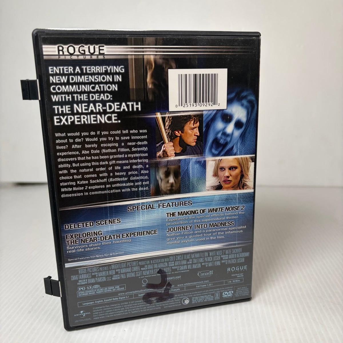 White Noise 2: The Light DVD 2007 Nathan Fillion Katee Sackhoff Full Screen