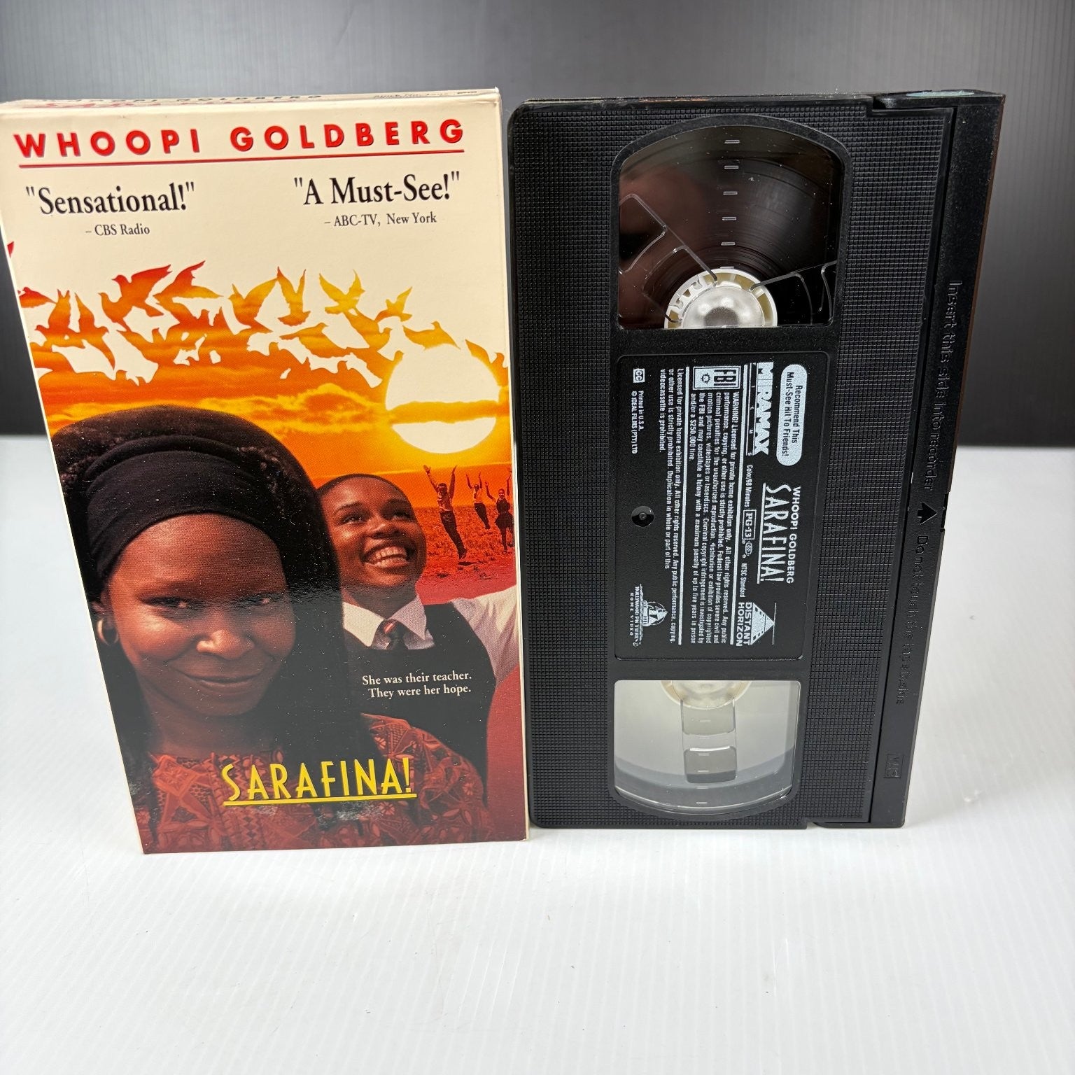 Sarafina! VHS 1992 Musical Drama Whoopi Goldberg Hollywood Pictures