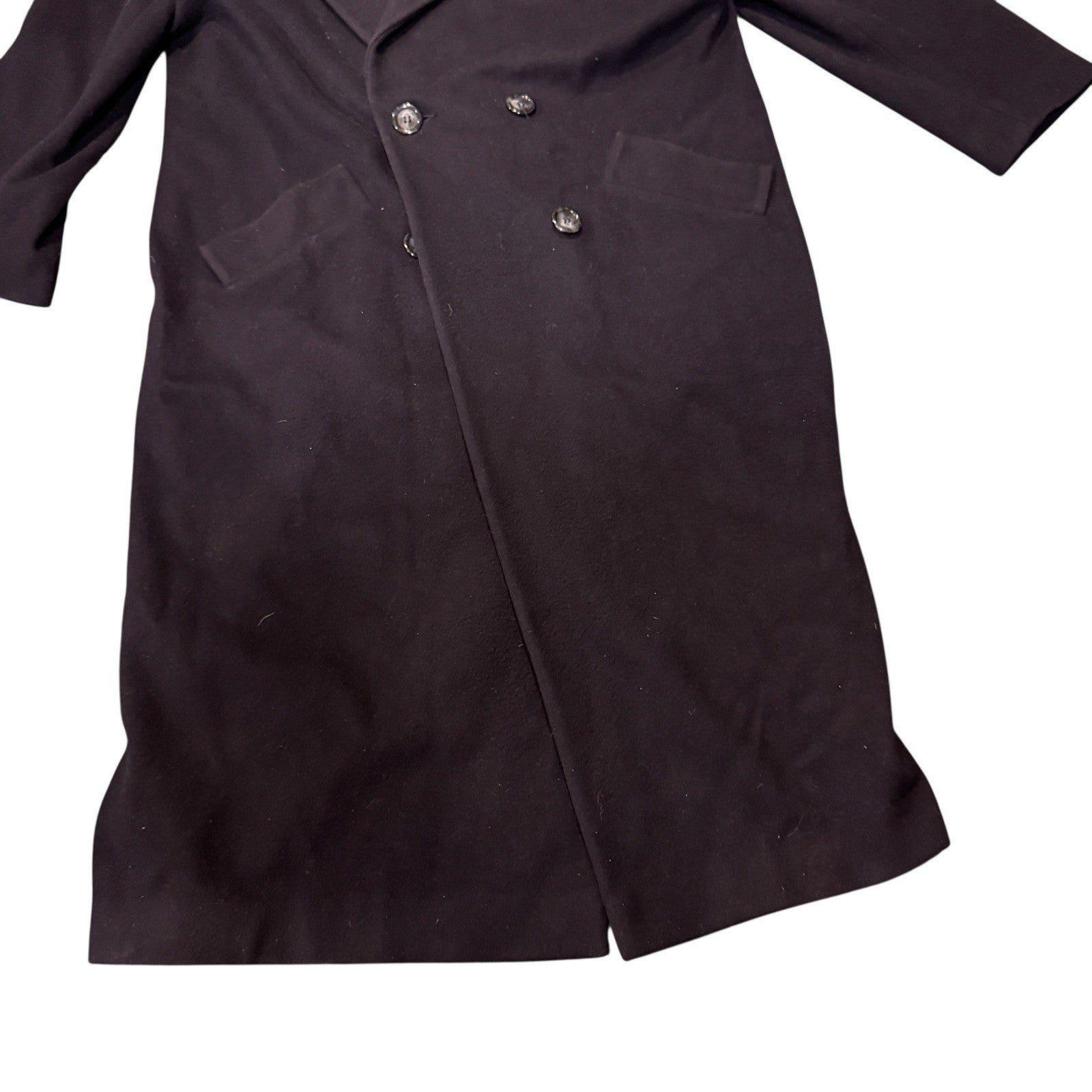 Pendleton Women’s Wool Trench Coat Double Breasted Petit Size 12p Navy