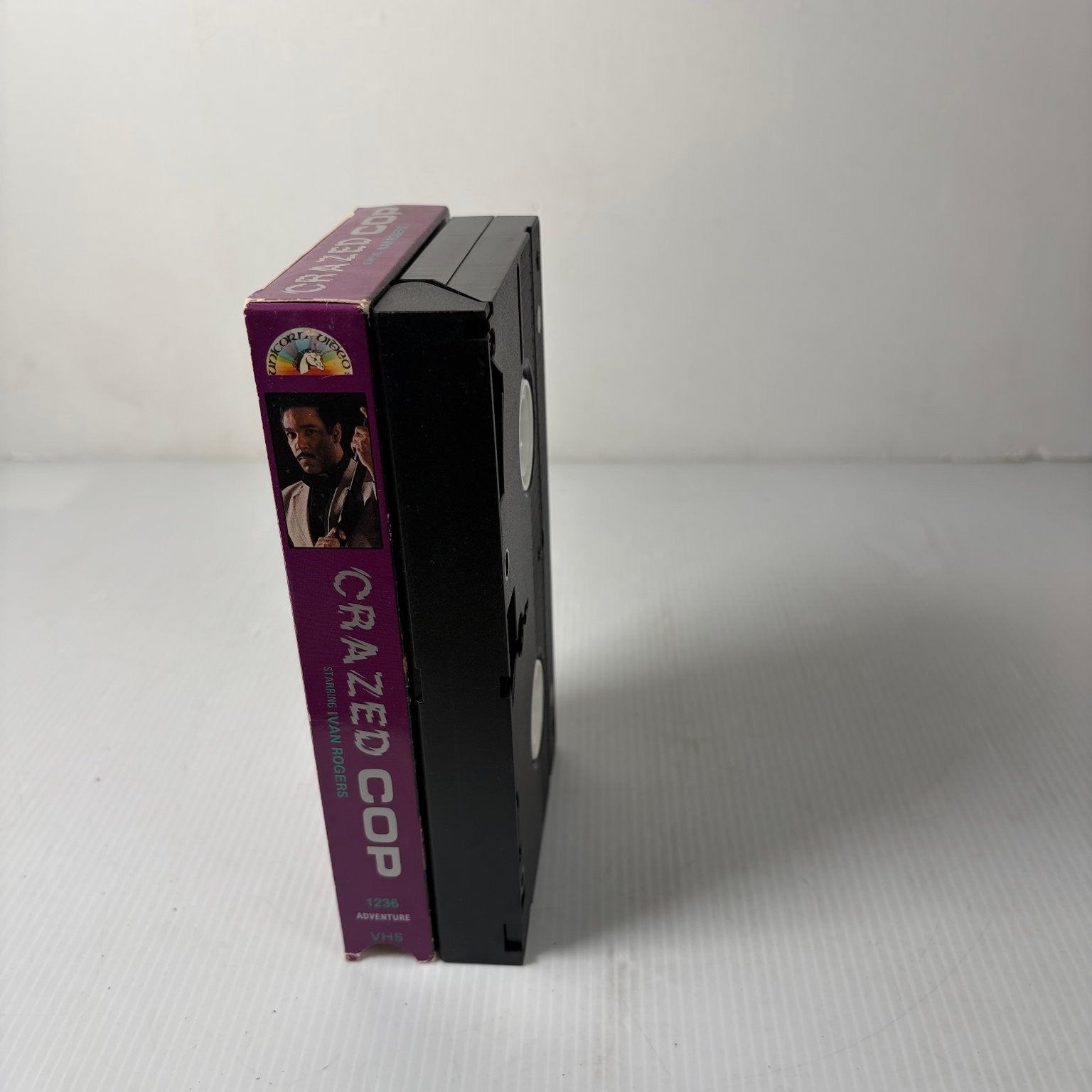 CRAZED COP VHS 1989 Action Crime Ivan Rogers Unicorn Video