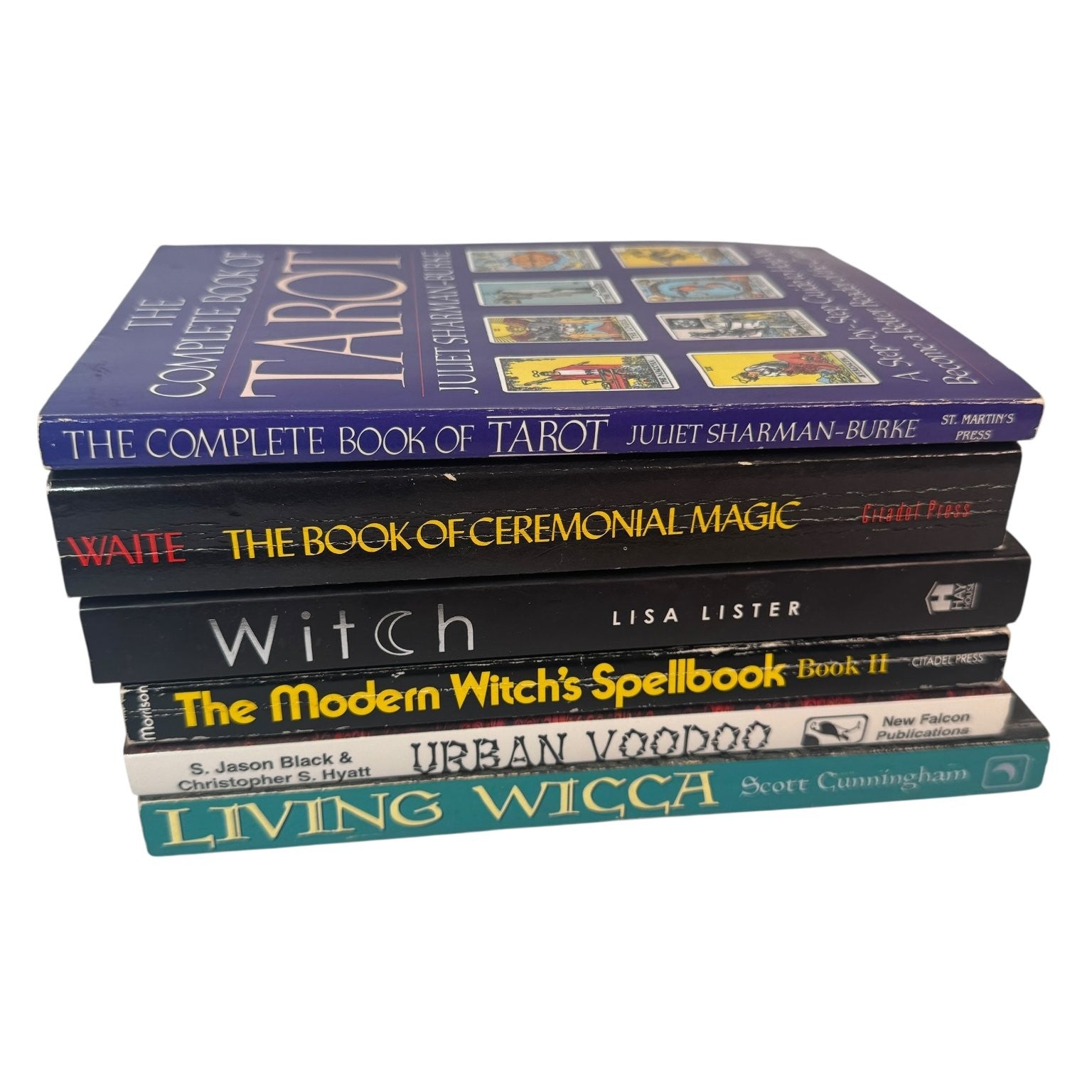 Mixed Lot of 6 Witchcraft Books Urban Voodoo Modern Witch Complete Tarot & More
