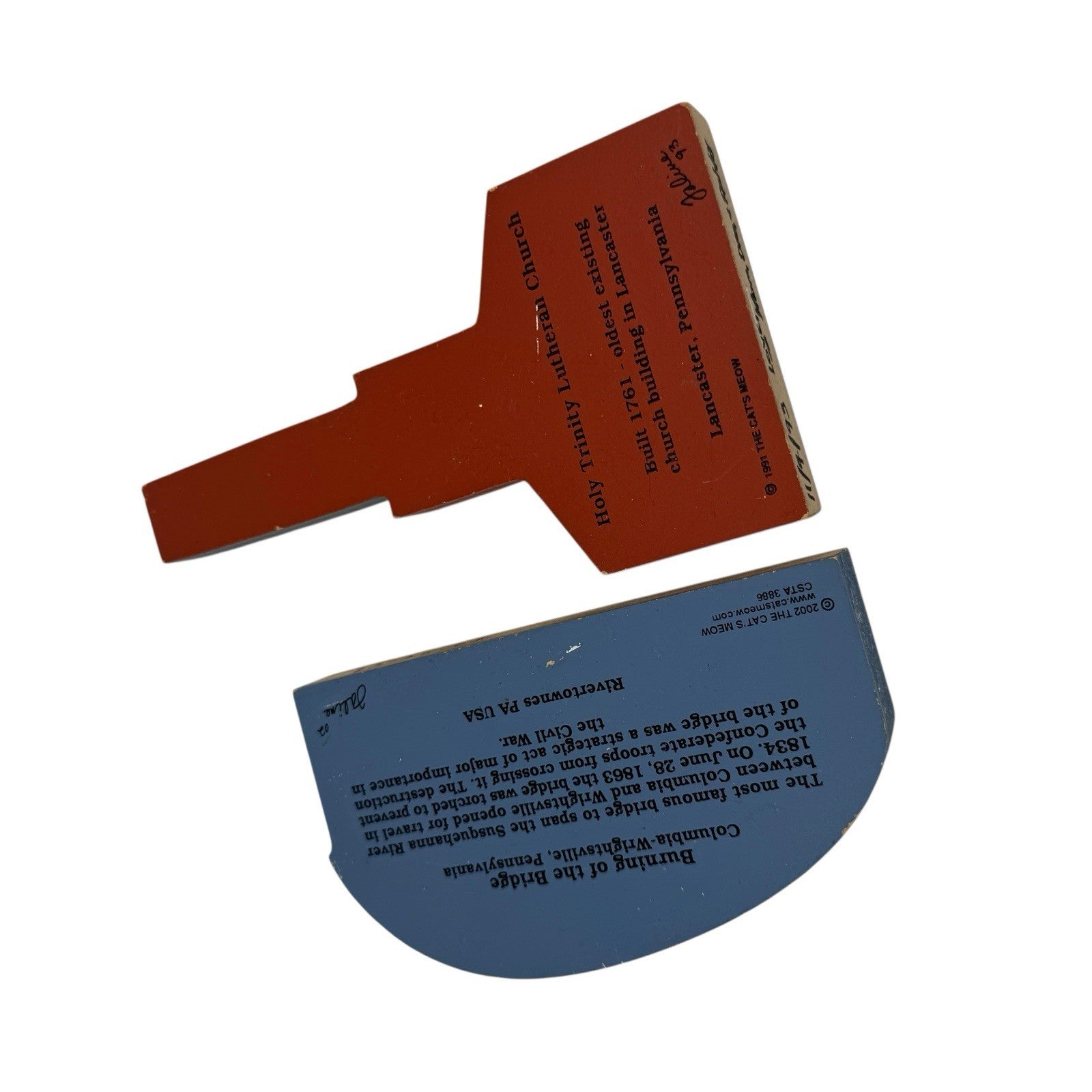 Lot Of 4 Wooden Houses 90s & 2000s Lancaster Area Cat’s Meow & Unbranded