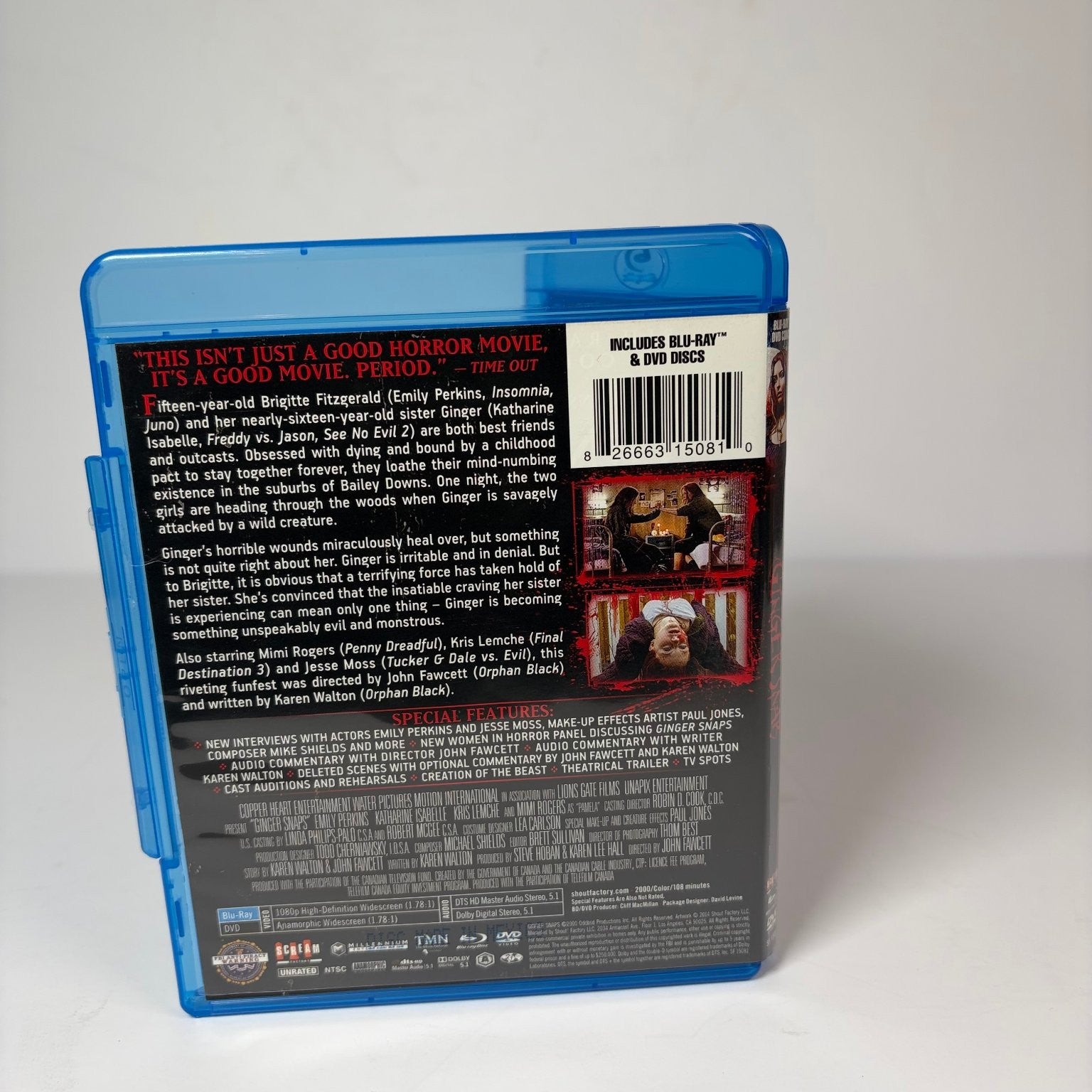 Ginger Snaps Blu-ray DVD 2014 Collector's Edition Emily Perkins Katharine