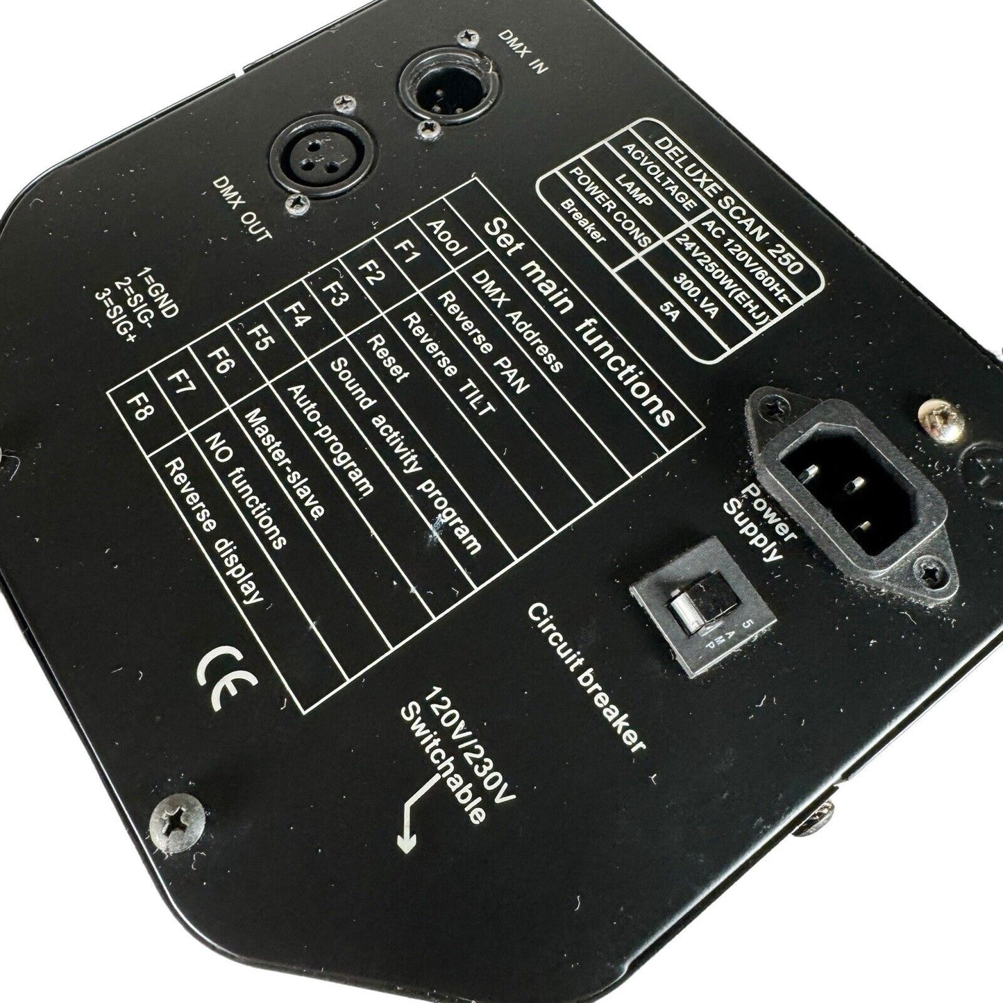 American DJ Deluxe Scan 250 Intelligent Scanner Light Display As Is