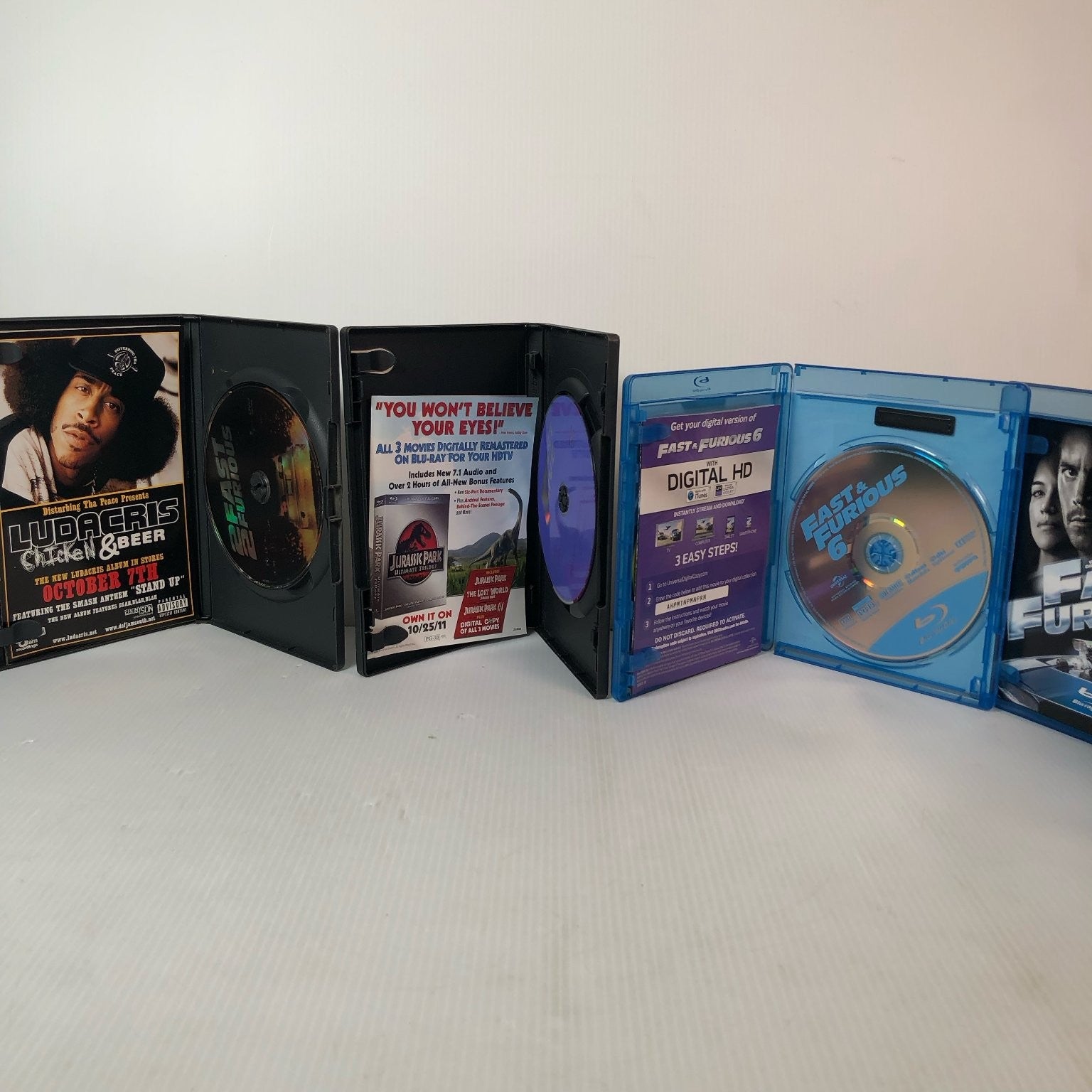 Fast & Furious 4-Movie Collection Blu-ray DVD Vin Diesel Paul Walker Set
