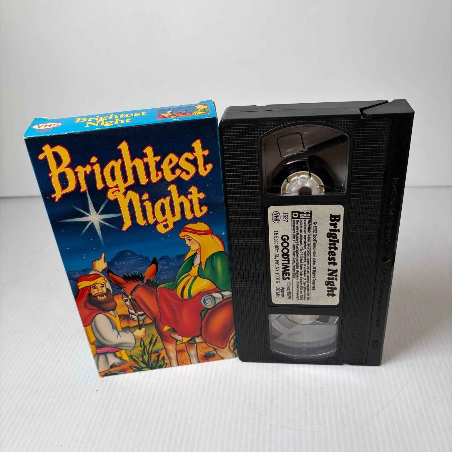 Brightest Night VHS 1992 Christmas Animated Kids Klassics GoodTimes Home Video