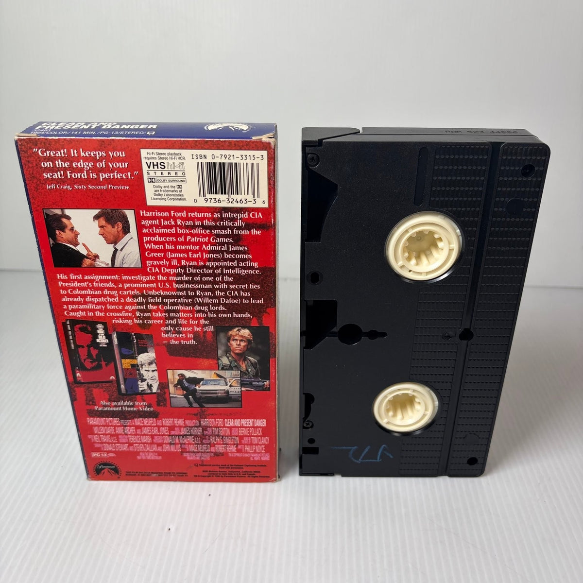 Clear and Present Danger VHS 1994 Action Thriller Harrison Ford Paramount