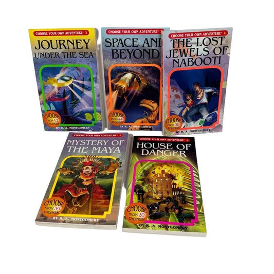 Choose Your Own Adventure Paperback Book Lot of 5 #2-6 CYOA R.A. Montgomery