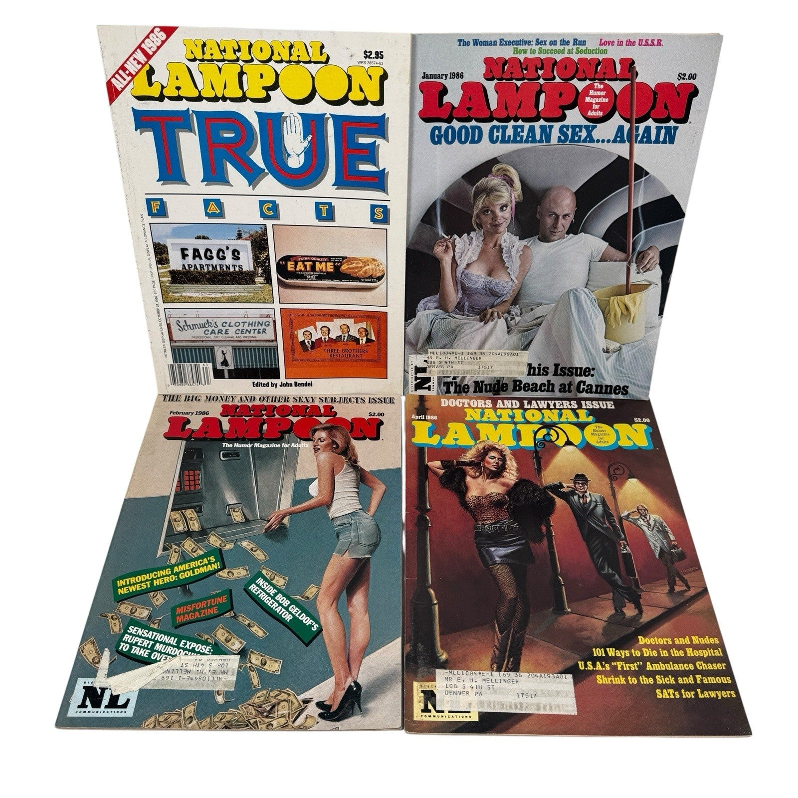 Lot of 12 VTG National Lampoon Comedy Magazines from 1986-1987 Rare Backissues