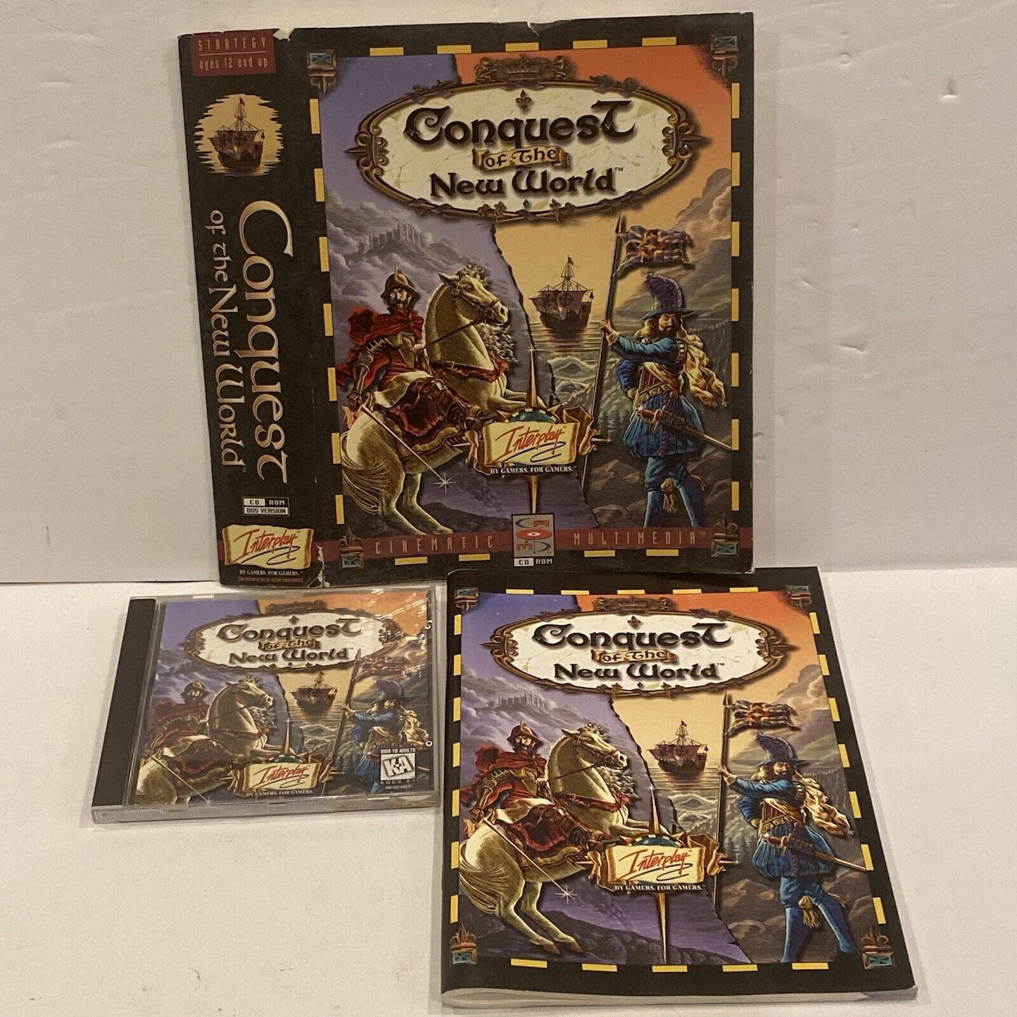 Interplay Conquest of the New World 1996 PC Video Game With Manual & Slip Cover