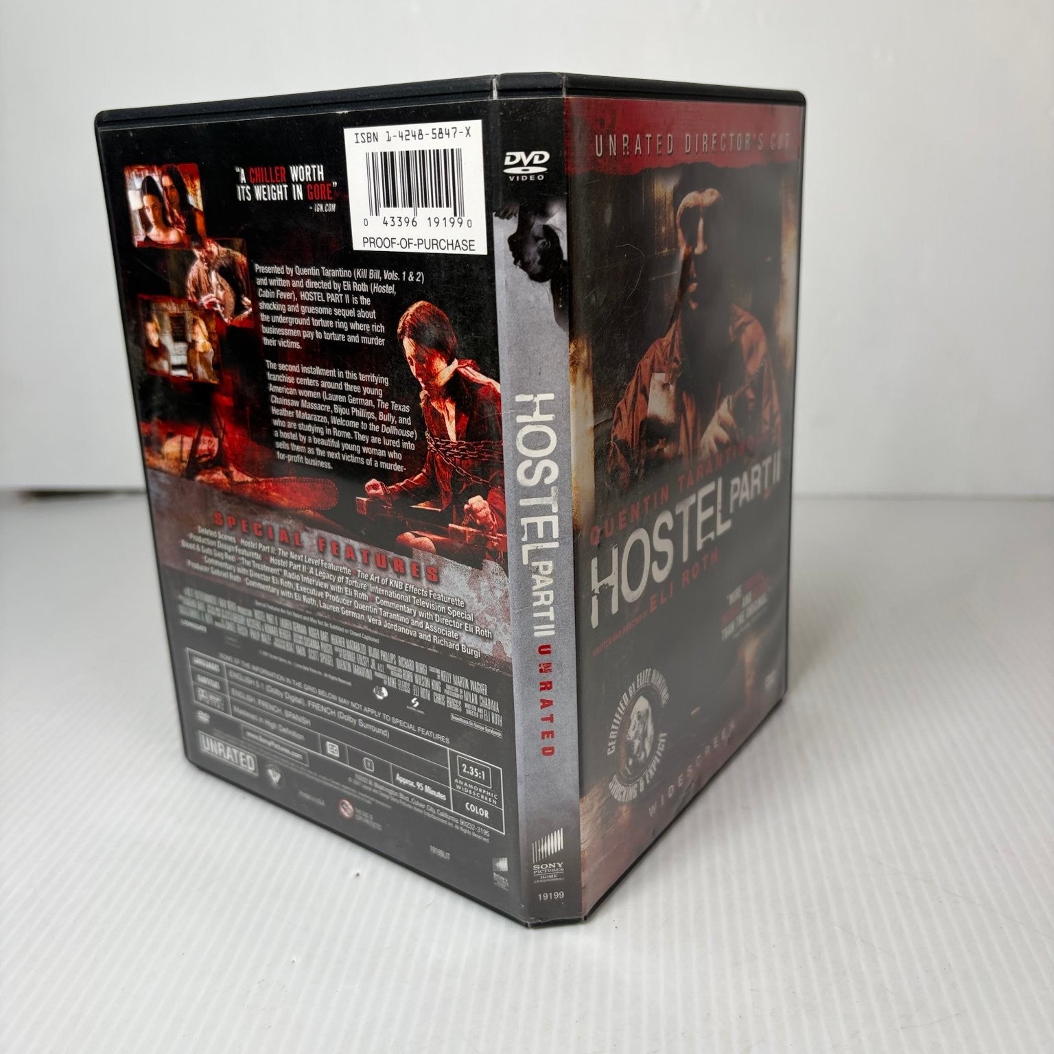 Hostel Part II DVD 2007 Unrated Director's Cut Quentin Tarantino Eli Roth