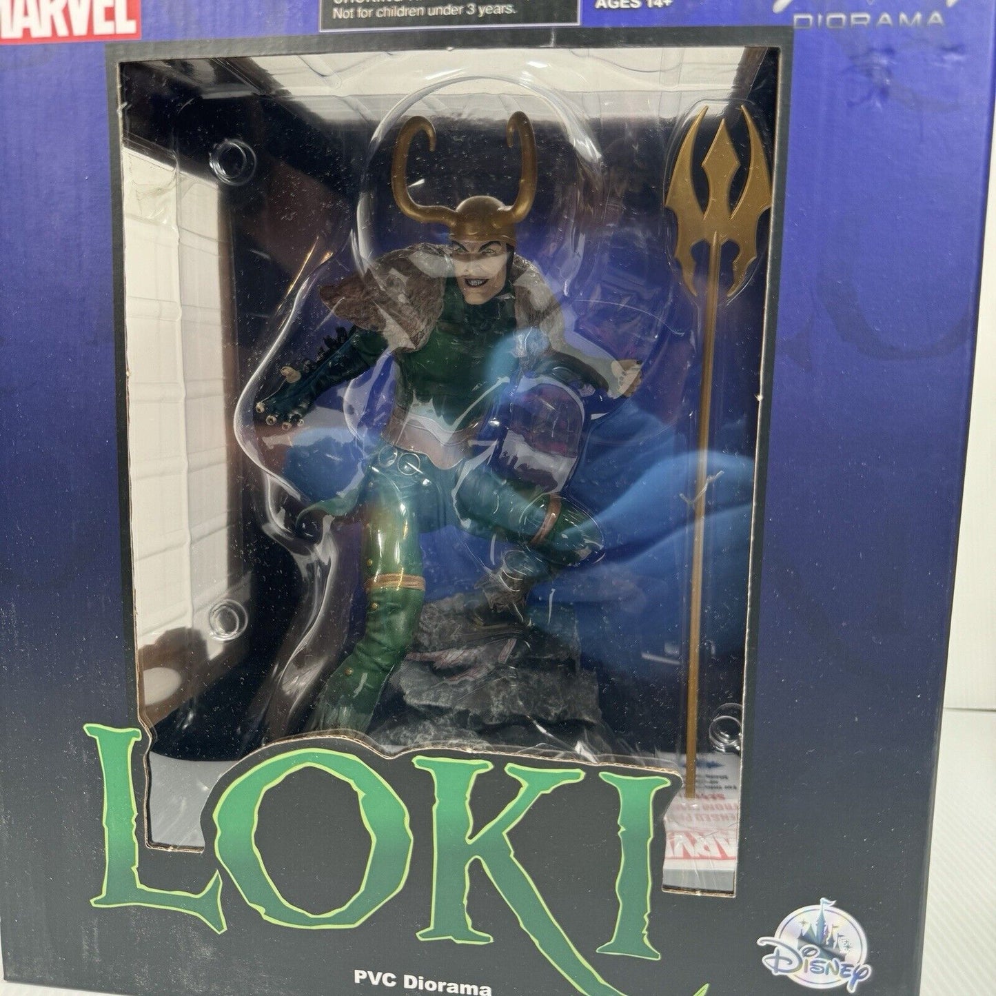 MARVEL GALLERY LOKI 10" PVC DIORAMA TOY FIGURE STATUE DIAMOND SELECT AVENGERS