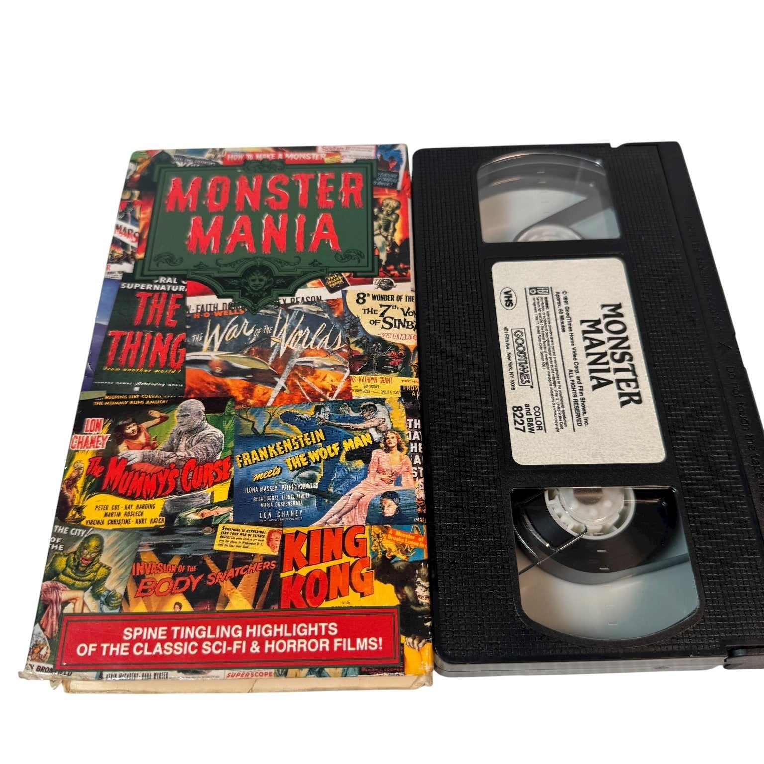 Monster Mania VHS 1991 Horror Sci-Fi Compilation GoodTimes