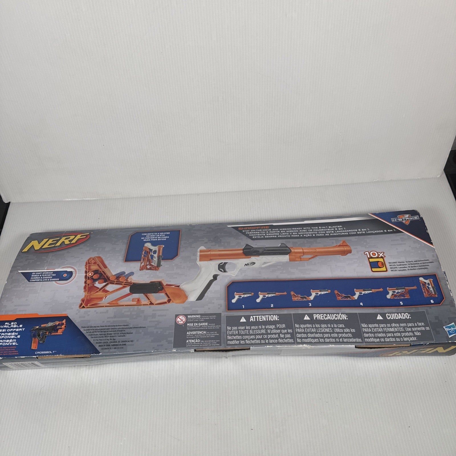 Nerf SharpFire 6-in-1 Convertible N-Strike Blaster A9315 Full Set With Darts