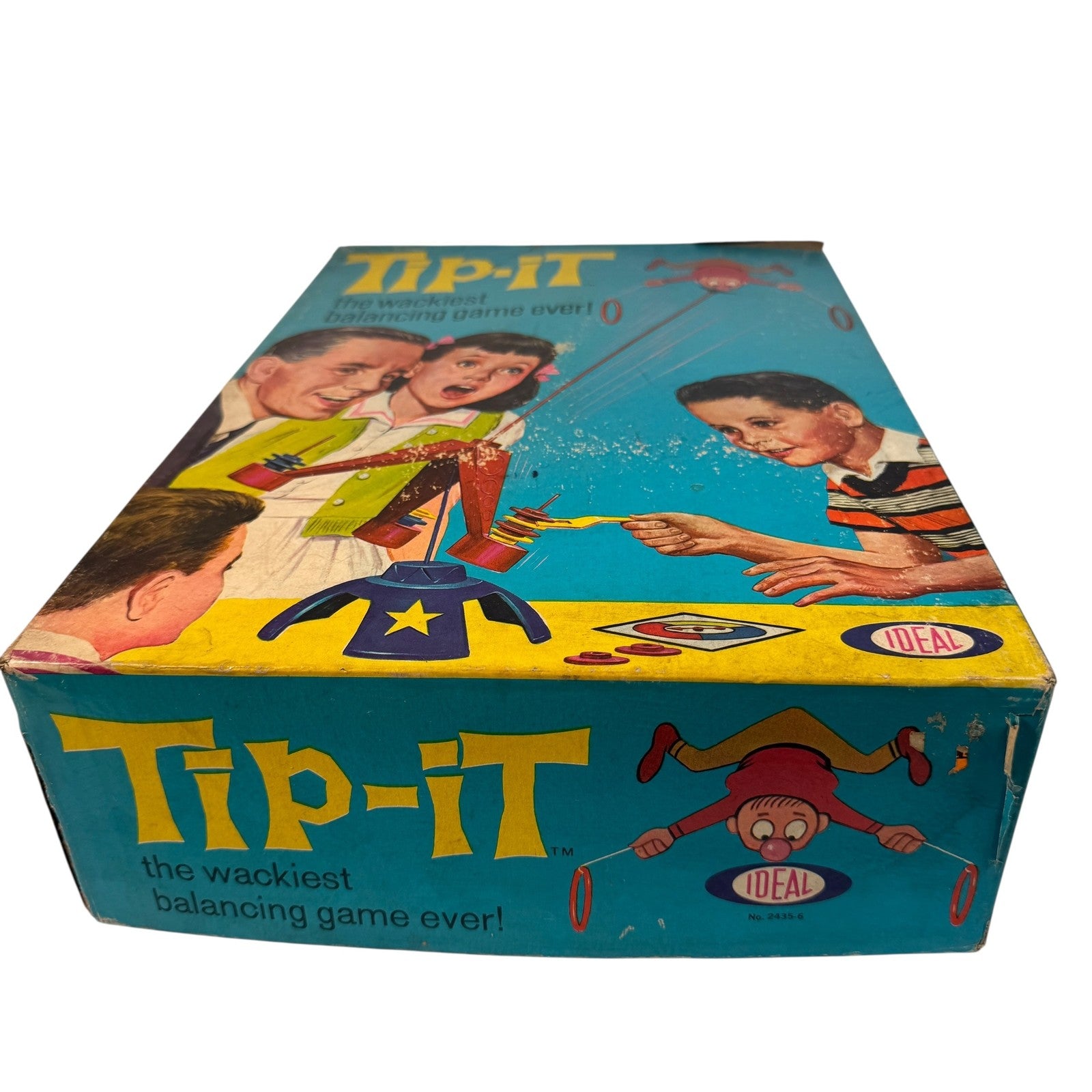 Vintage Tip-It Board Game Ideal 1960s Complete Family Balancing Game Retro Toy