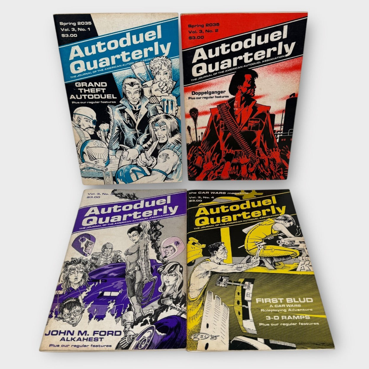 Autoduel Quarterly Volume 3 Full Set 2035 #1-4 1985 Car Wars Sourcebooks