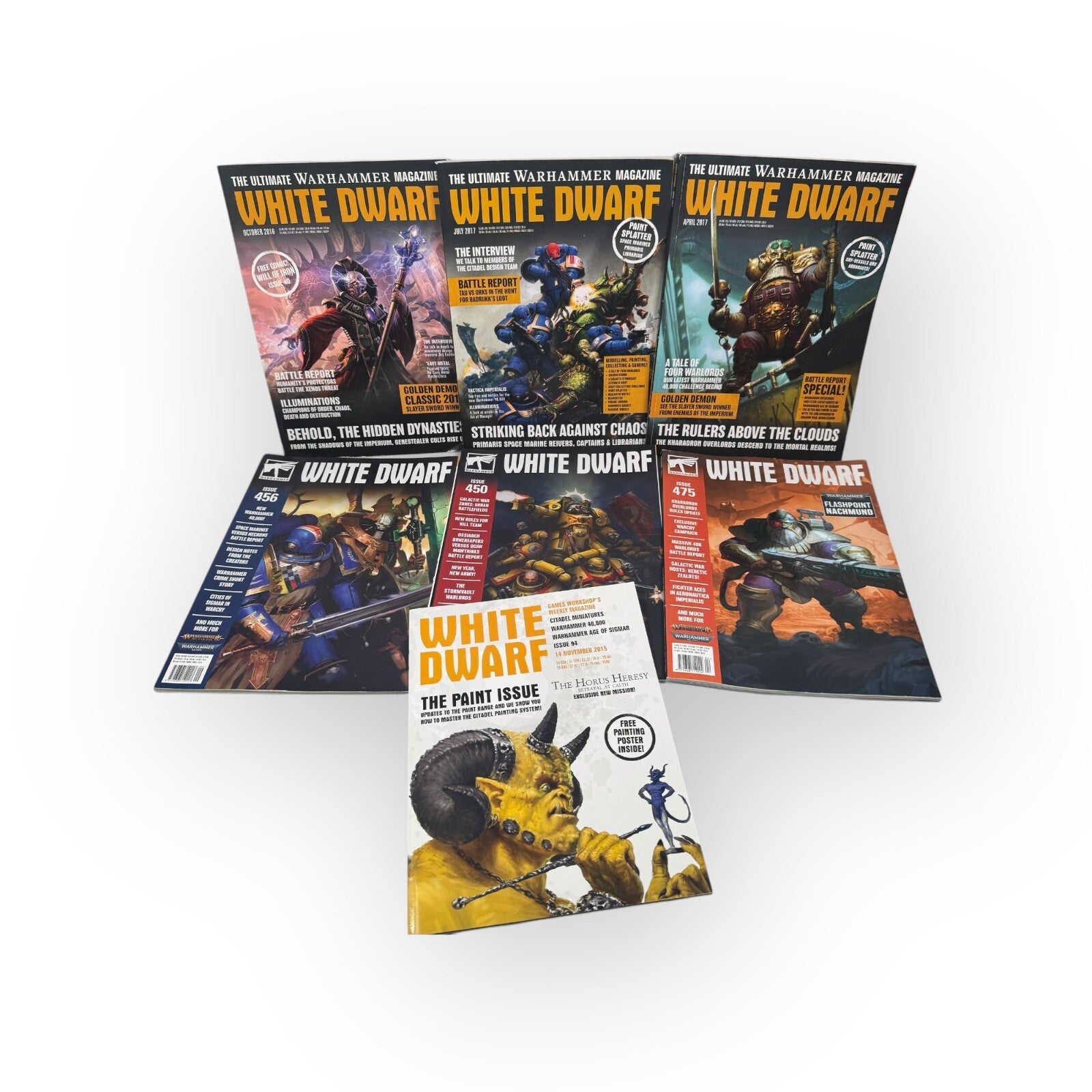 Games Workshop White Dwarf Magazine Mixed Years 7 Issues 2016-2022