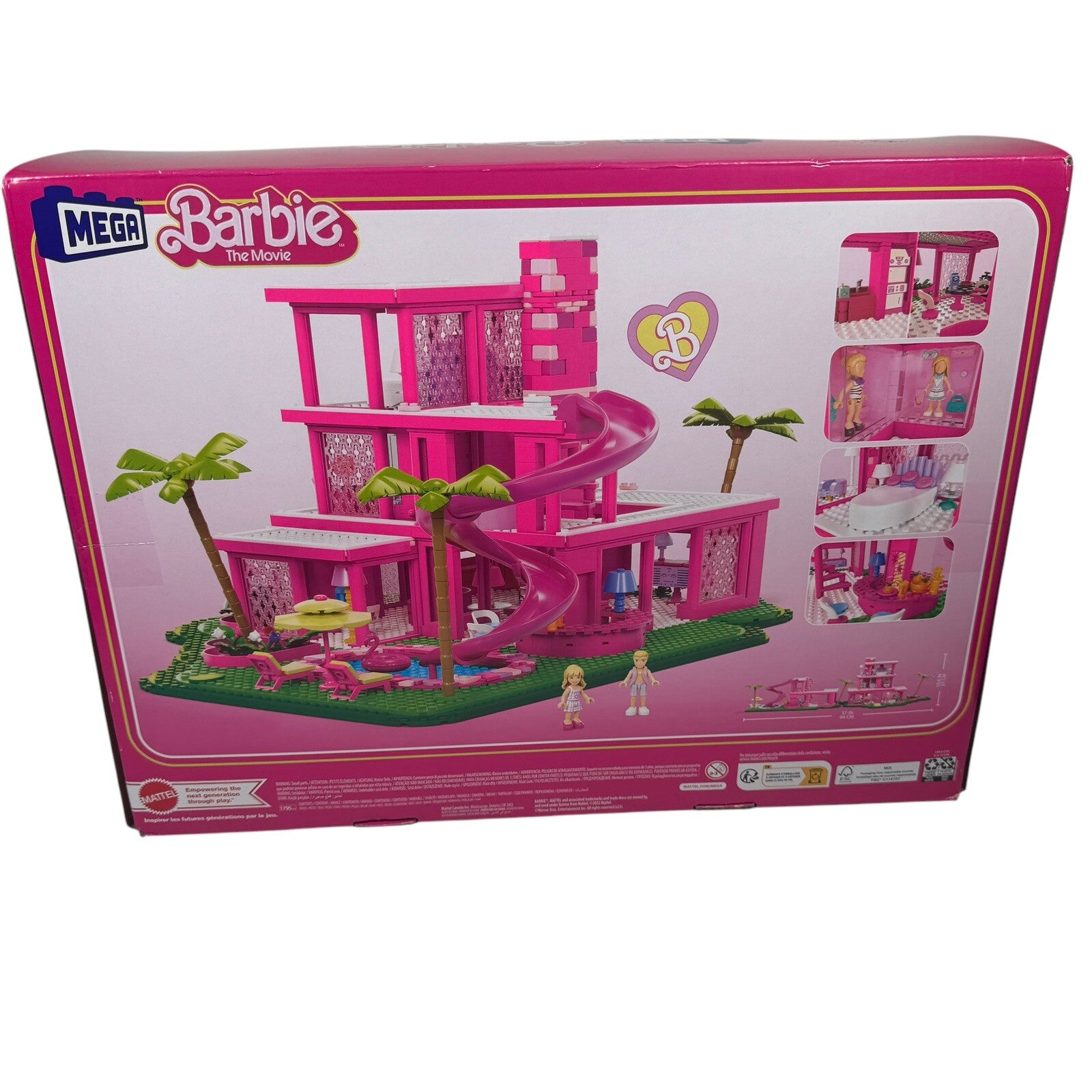 MEGA Brands Barbie The Movie Building Toys Set DreamHouse 1795 Pieces 4 Figures