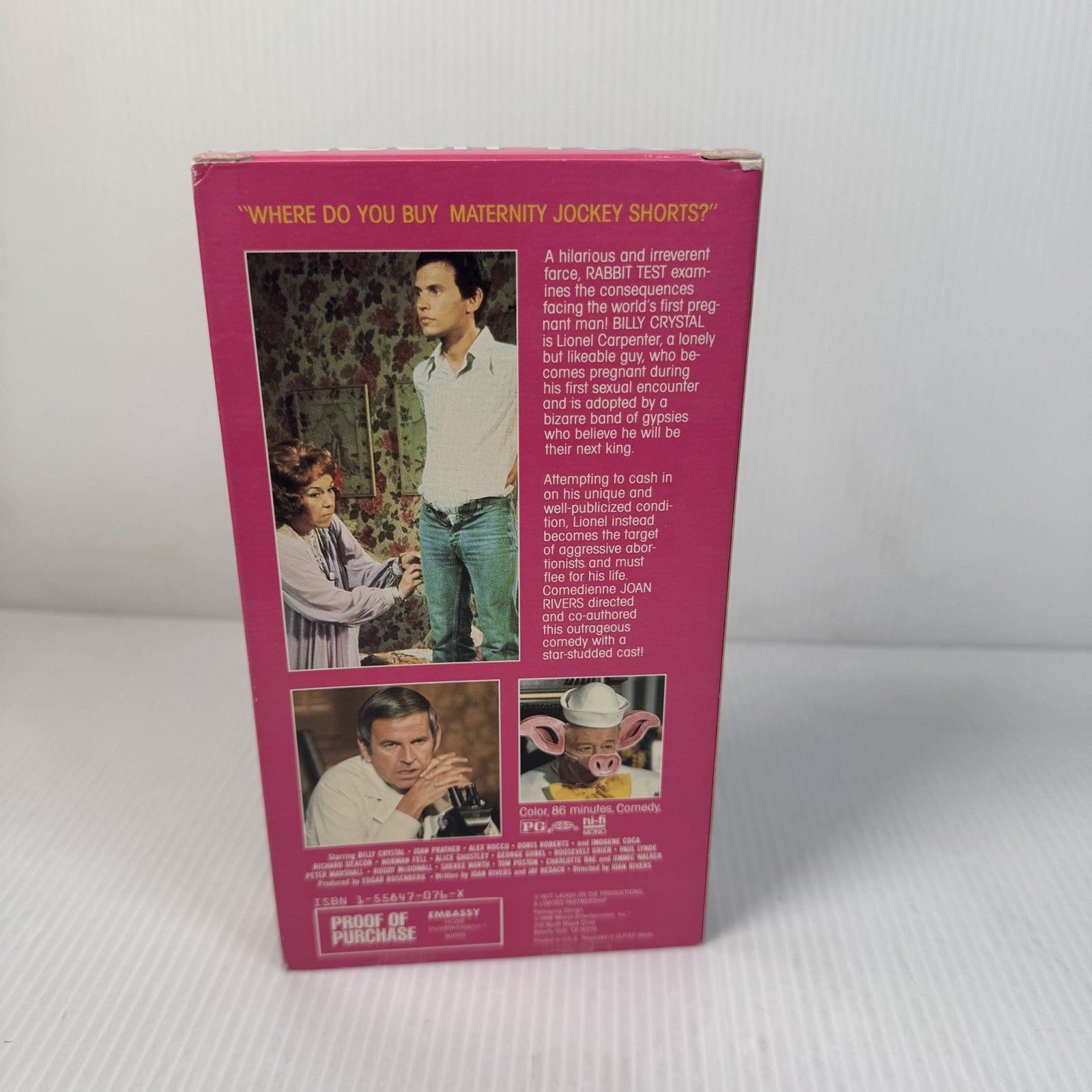 Vintage Rabbit Test VHS Joan Rivers Billy Crystal Comedy 1978 Movie NTSC Embassy