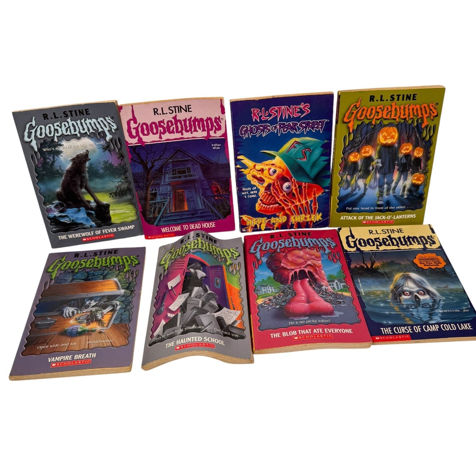 Vintage R.L. Stine Goosebumps & Fear Street Lot of 18 '90s Paperback Horror