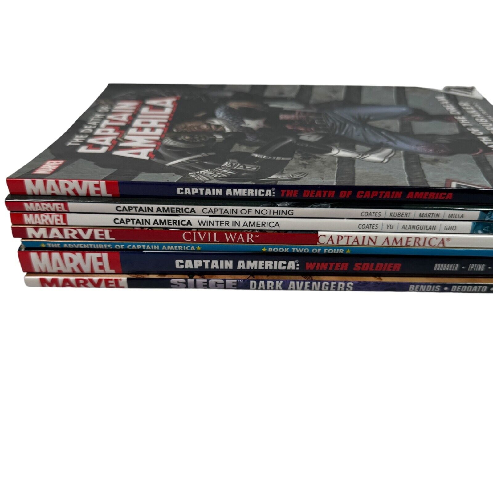 Lot of 7 Marvel Trade Paperbacks Captain America & The Avengers Civil War & More