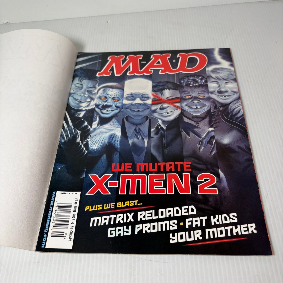 MAD Magazine June 2003 X-Men 2 Cover Satire Humor Comics Deftones Ad