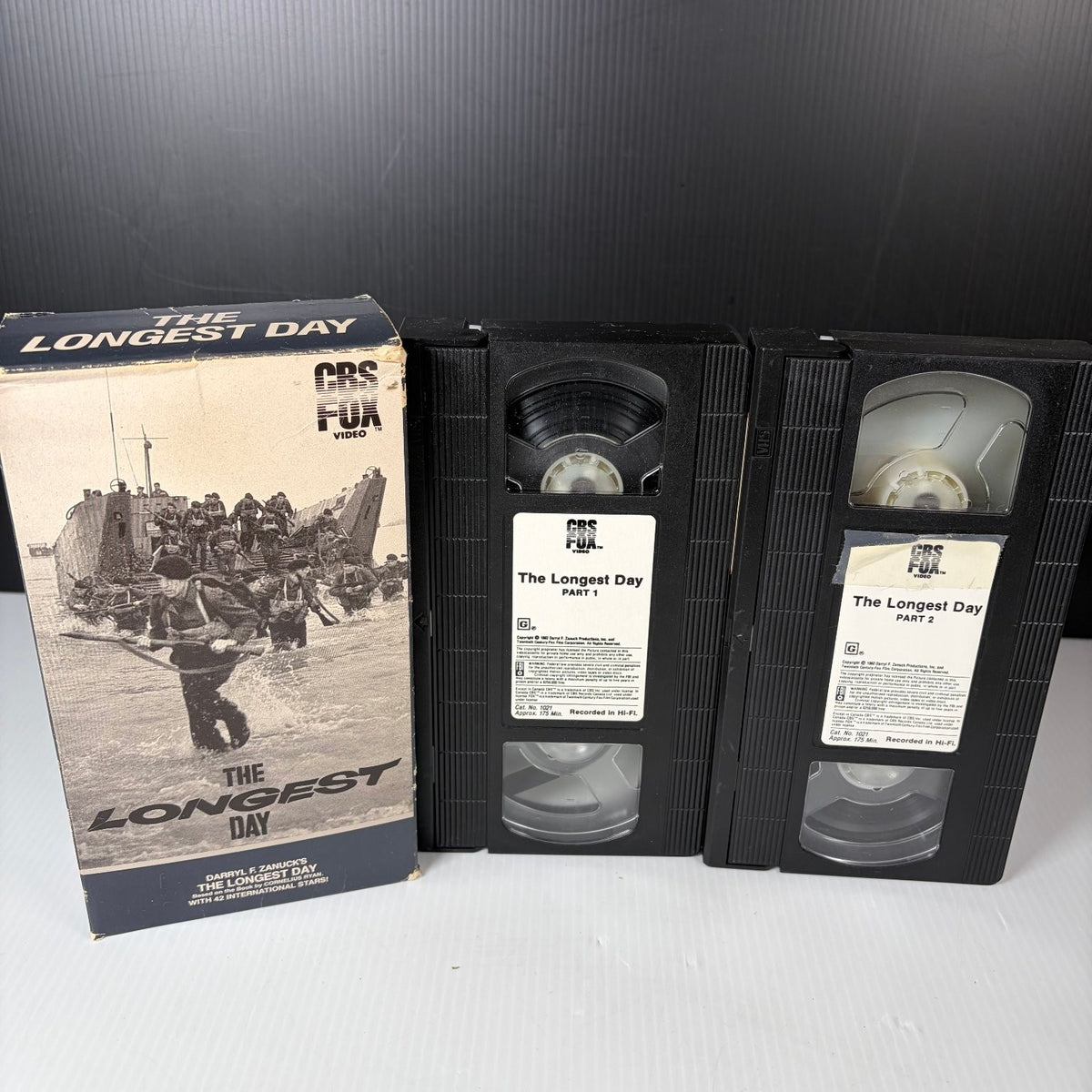 The Longest Day VHS 1962 War Classic 2-Part CBS Fox Video