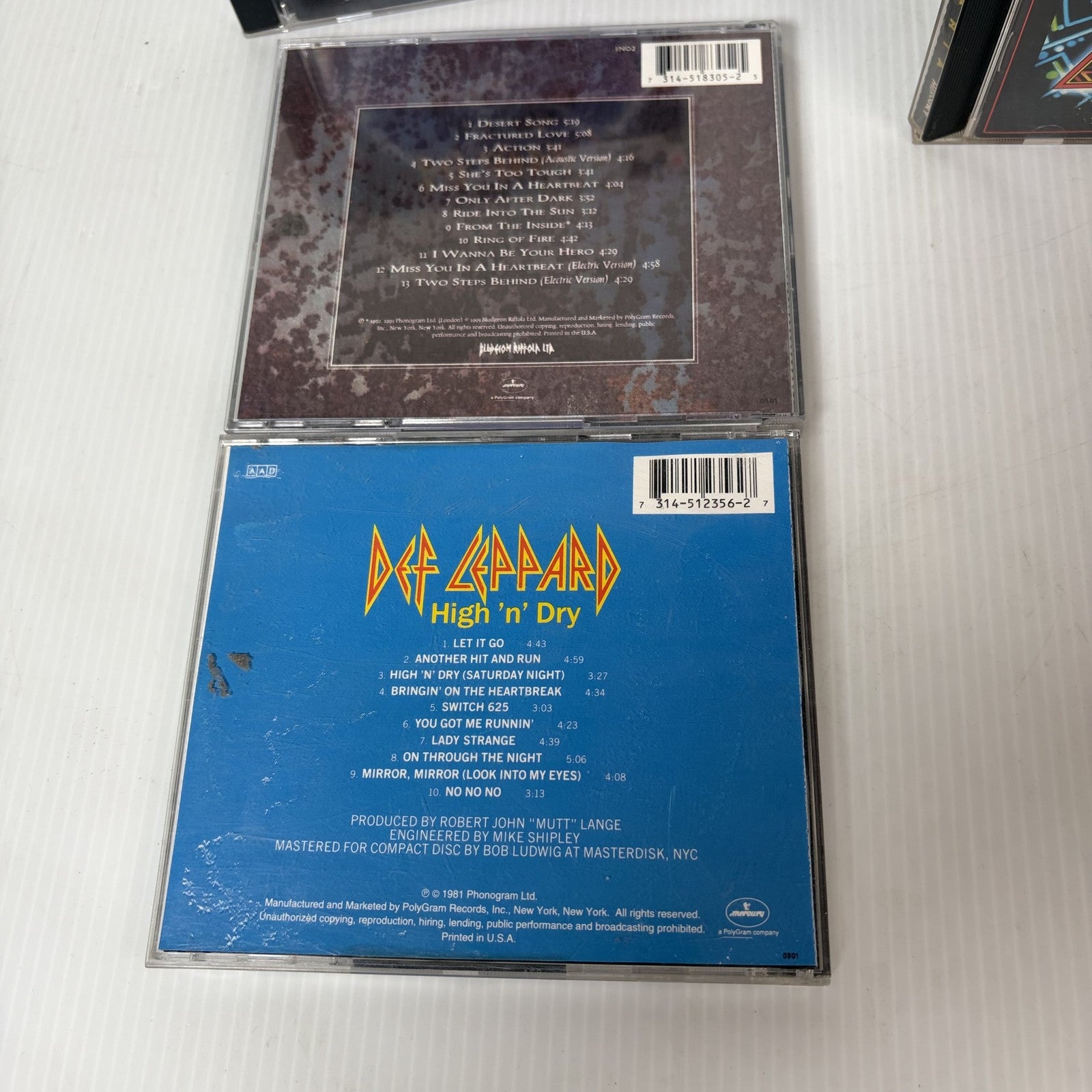 Def Leppard CD Lot: Adrenalize, Hysteria, Retro Active, High 'n' Dry - 4 Albums