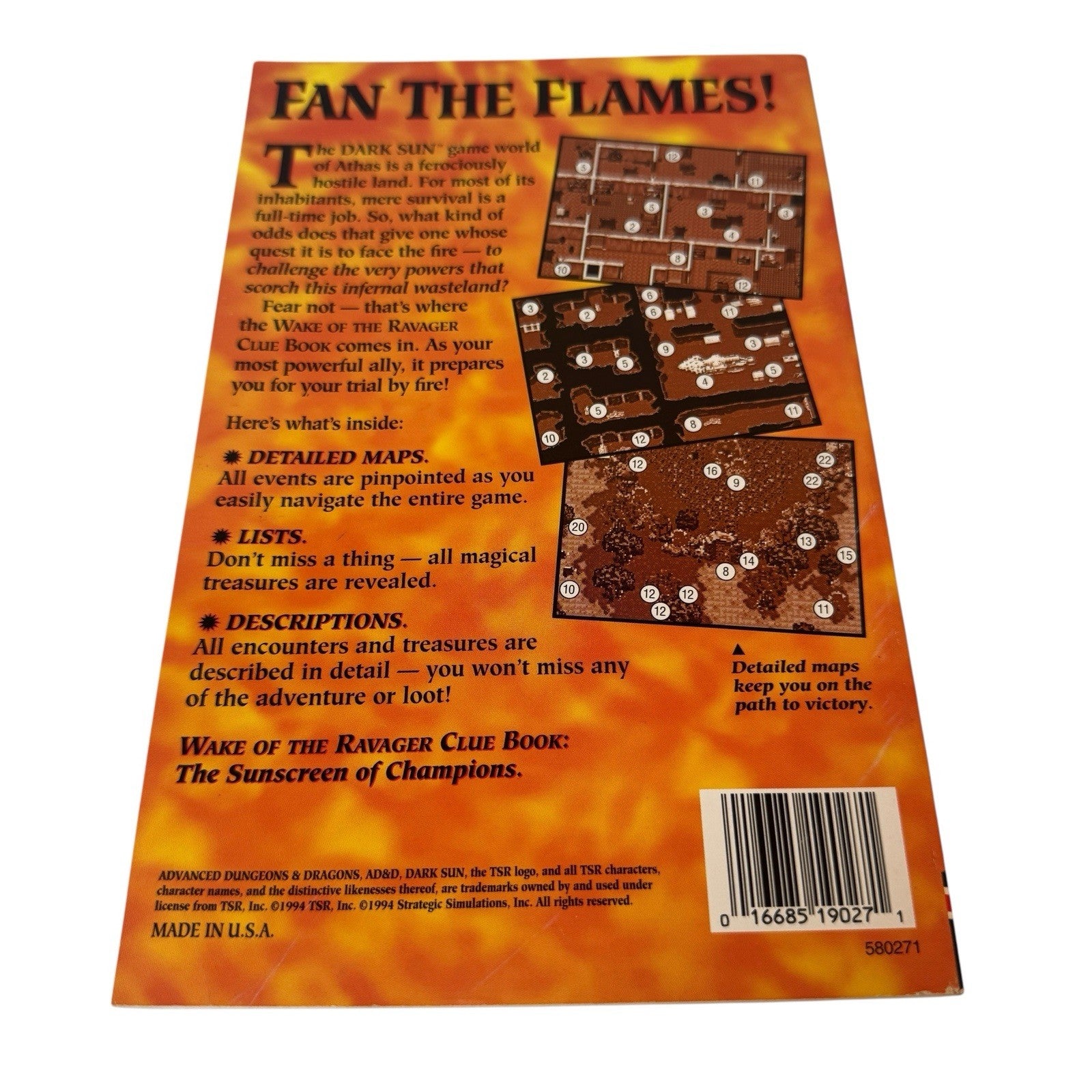 Dark Sun Wake Of The Ravager AD&D TSR Rare Mail Away Clue Book