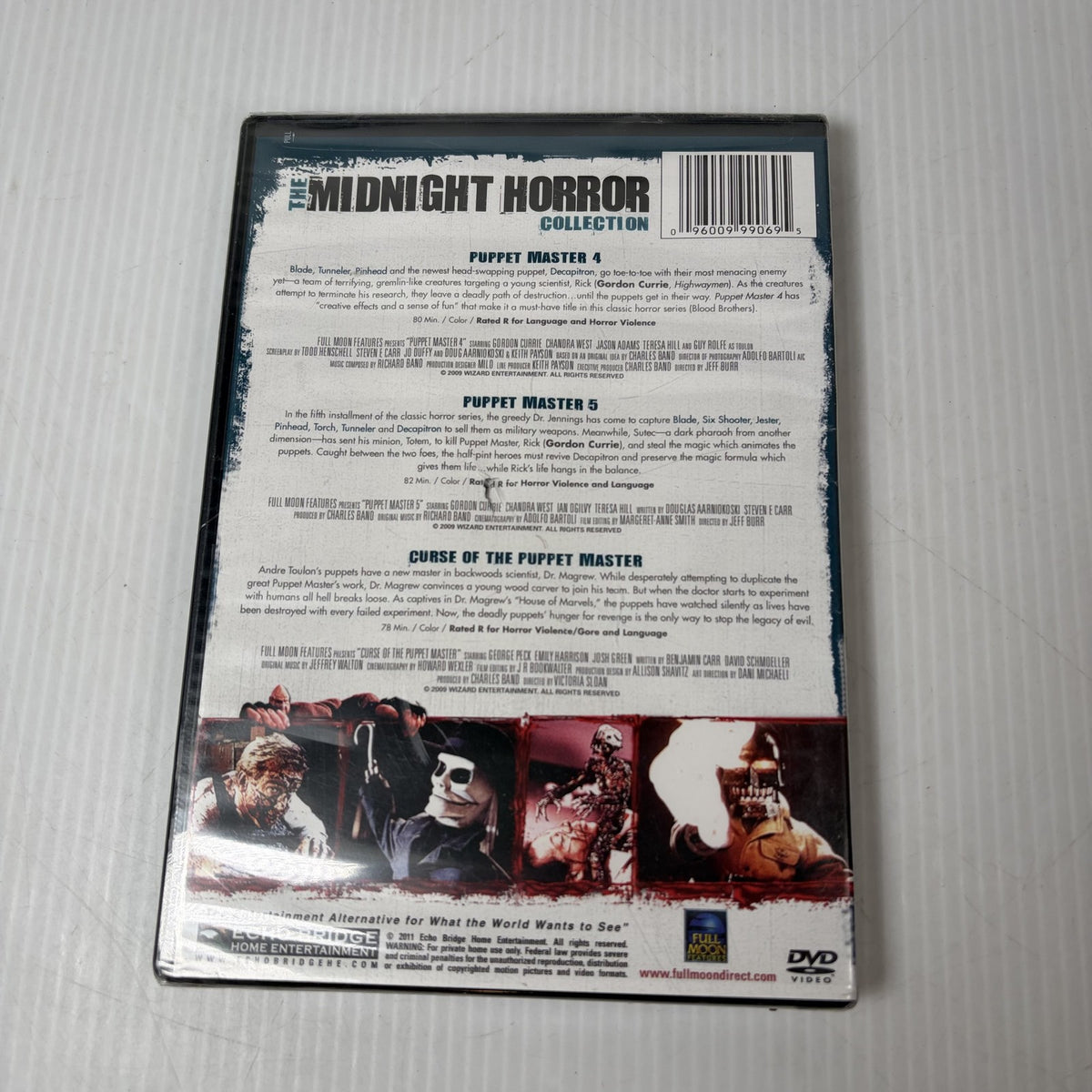 The Midnight Horror Collection Puppet Master 4 5 Curse DVD Charles Band 3-Movie