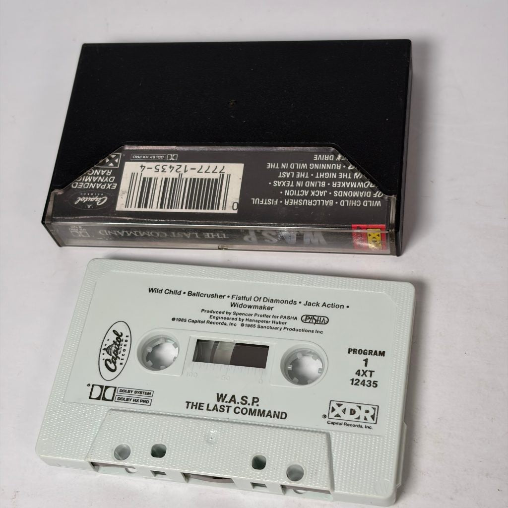W.A.S.P. The Last Command Cassette Tape 1985 Capitol Records Heavy Metal 4XT 124