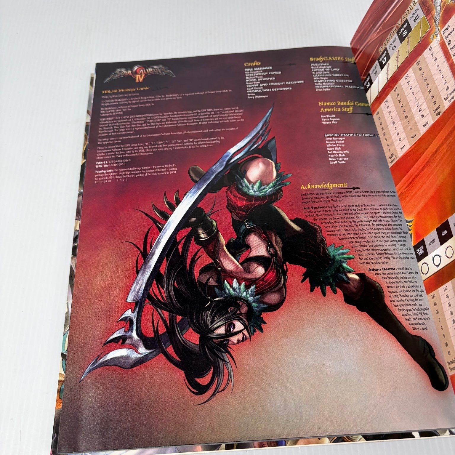 SOULCALIBUR IV PS3 Xbox 360 Limited Edition Strategy Guide w/ Soundtrack
