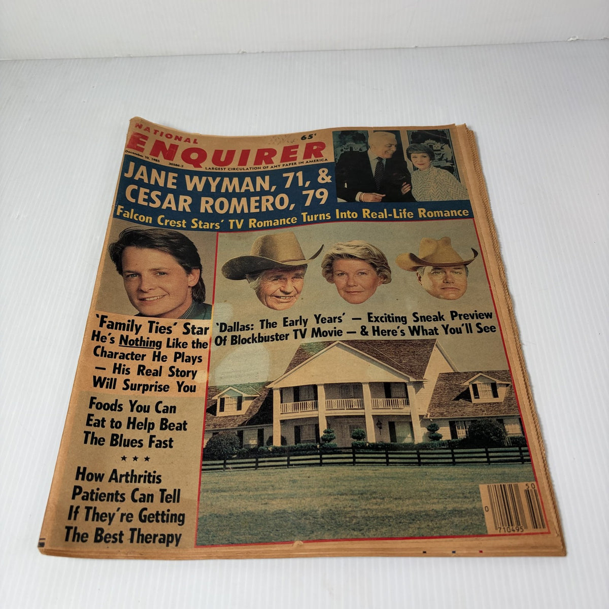 National Enquirer Magazine Nov 19 1985 Jane Wyman Cesar Romero Michael J Fox