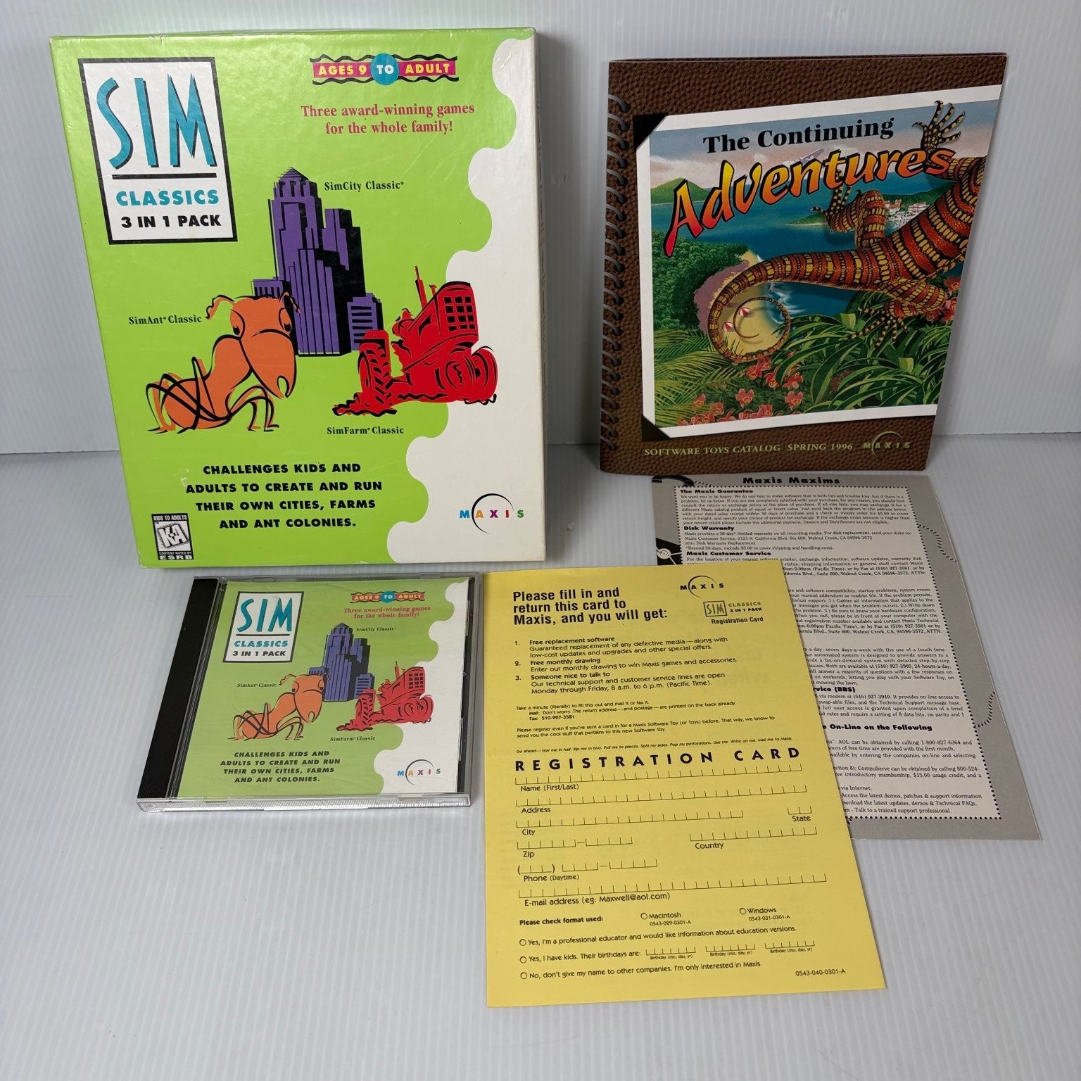 Sim Classics 3 In 1 Pack PC Windows Mac Big Box PC Game SimCity SimFarm SimAnt