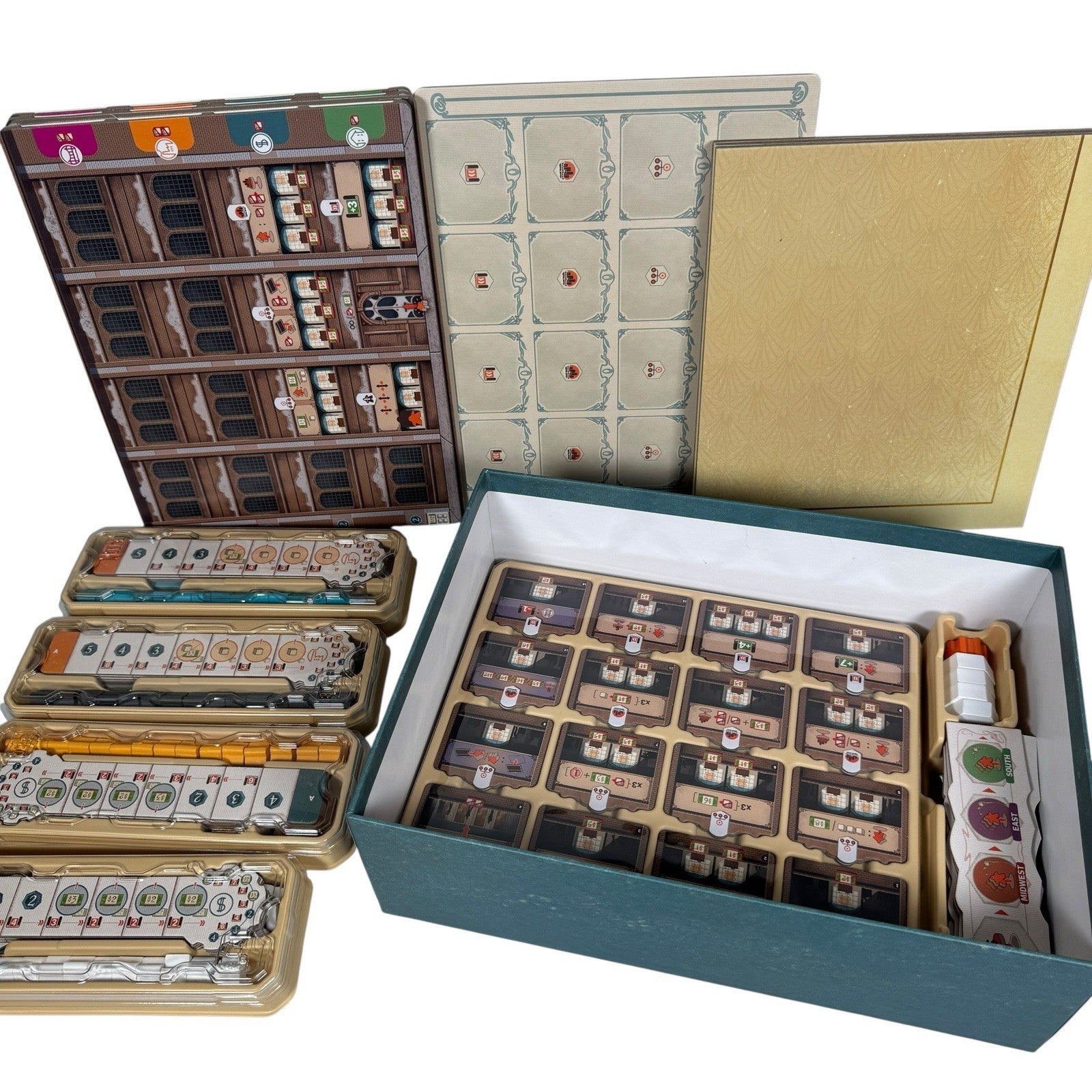 Carnegie (Kickstarter Deluxe Ed) Quined Strategy Board Game NM
