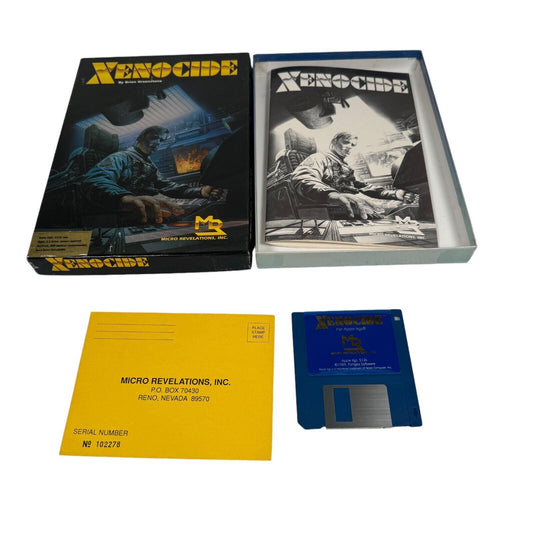 Xenocide Apple IIGS 3.5" Floppy Computer Game CIB Complete 1989